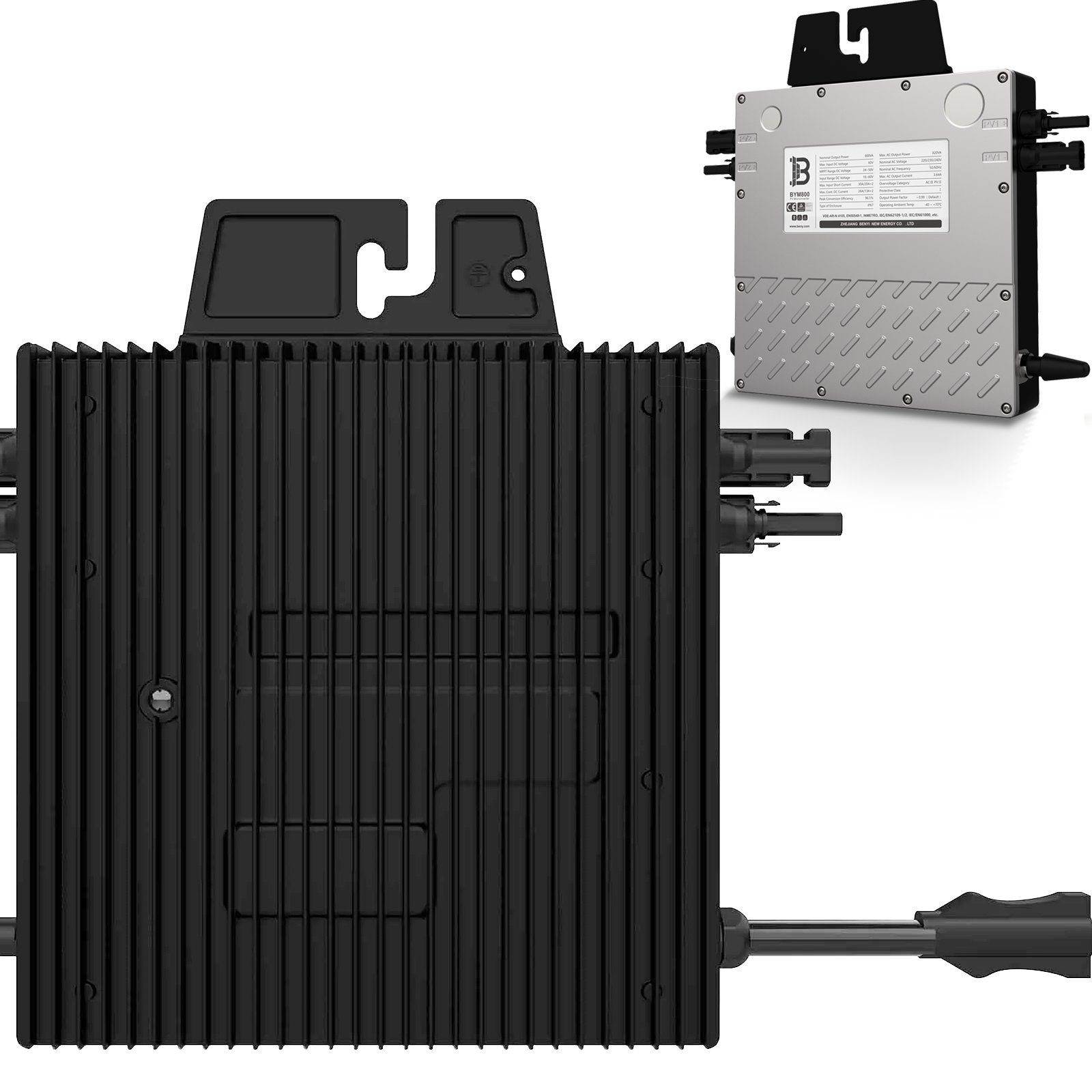 VENDOMNIA Wechselrichter BENY 800 W Micro-Wechselrichter Drosselbar für Solarmodule, (BYM800, Mikrowechselrichter, Solar), Microinverter Inverter für Mini-PV Plug & Play Balkonkraftwerk