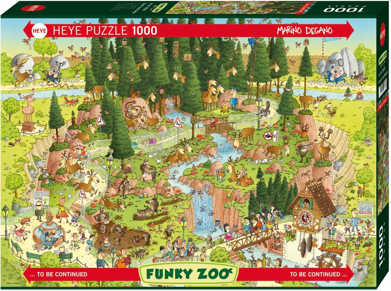 Puzzleteile, Puzzle Made Germany HEYE Forest 1000 Habitat, in Black