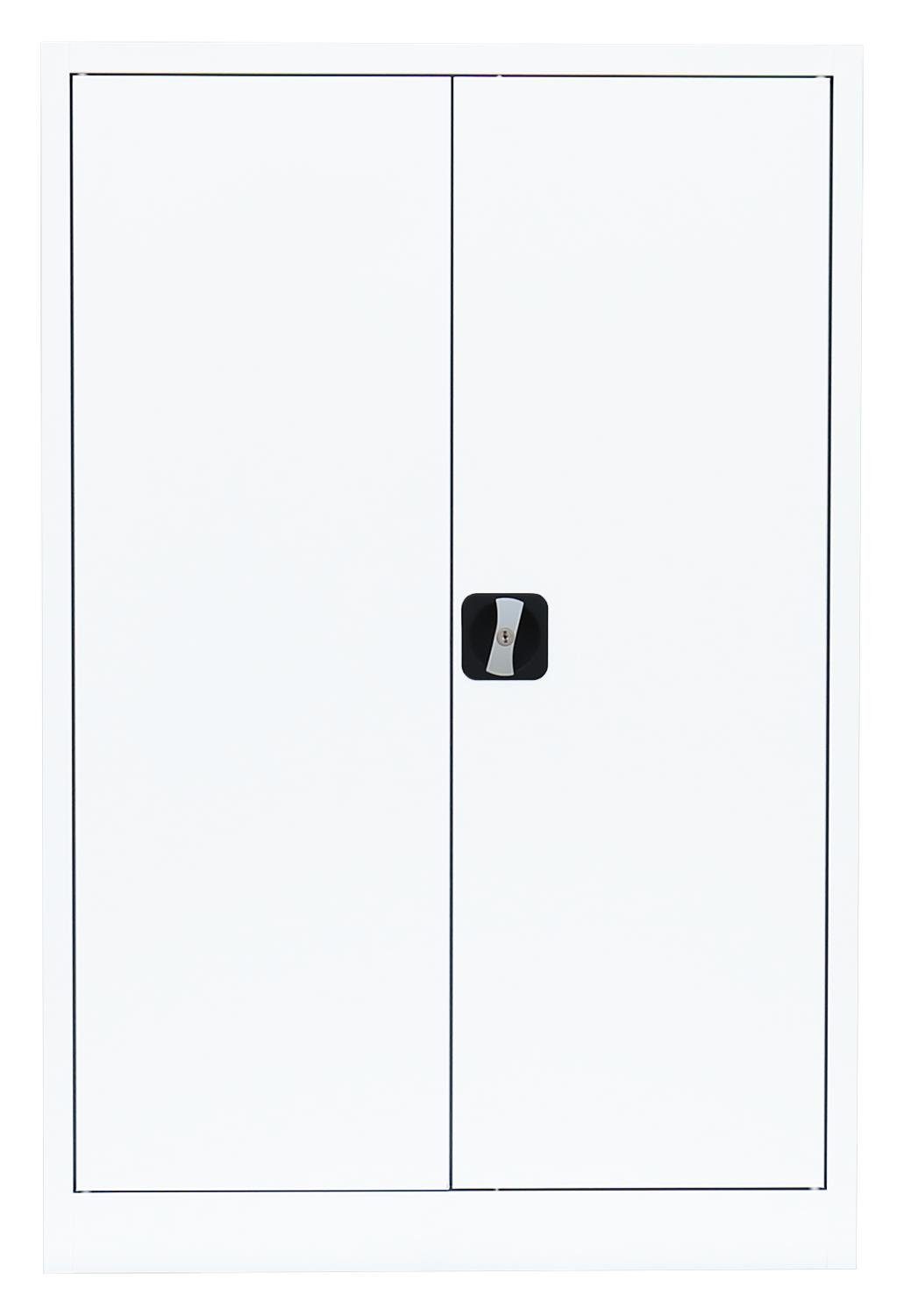 Mehrzweckschrank Steelboxx Metallschrank (1-St) Montage Türen: Komplett notwendig keine RAL Aktenschrank | 120x925x42,2cm Korpus: Signalweiß/ RAL 9003 abschließbar Weiß montiert, 9003 Signalweiß