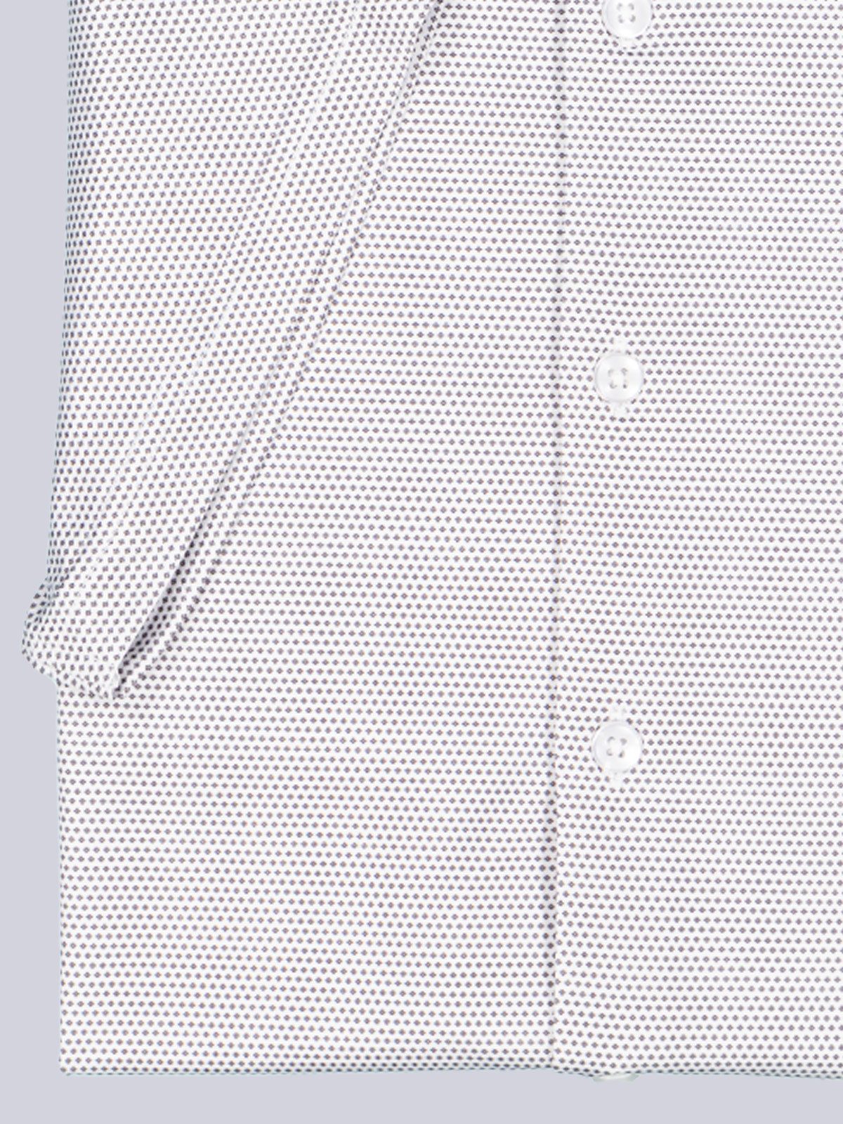 emilio adani Kurzarmhemd Herren Kurzarm-Hemd gemustert, Reinweiss