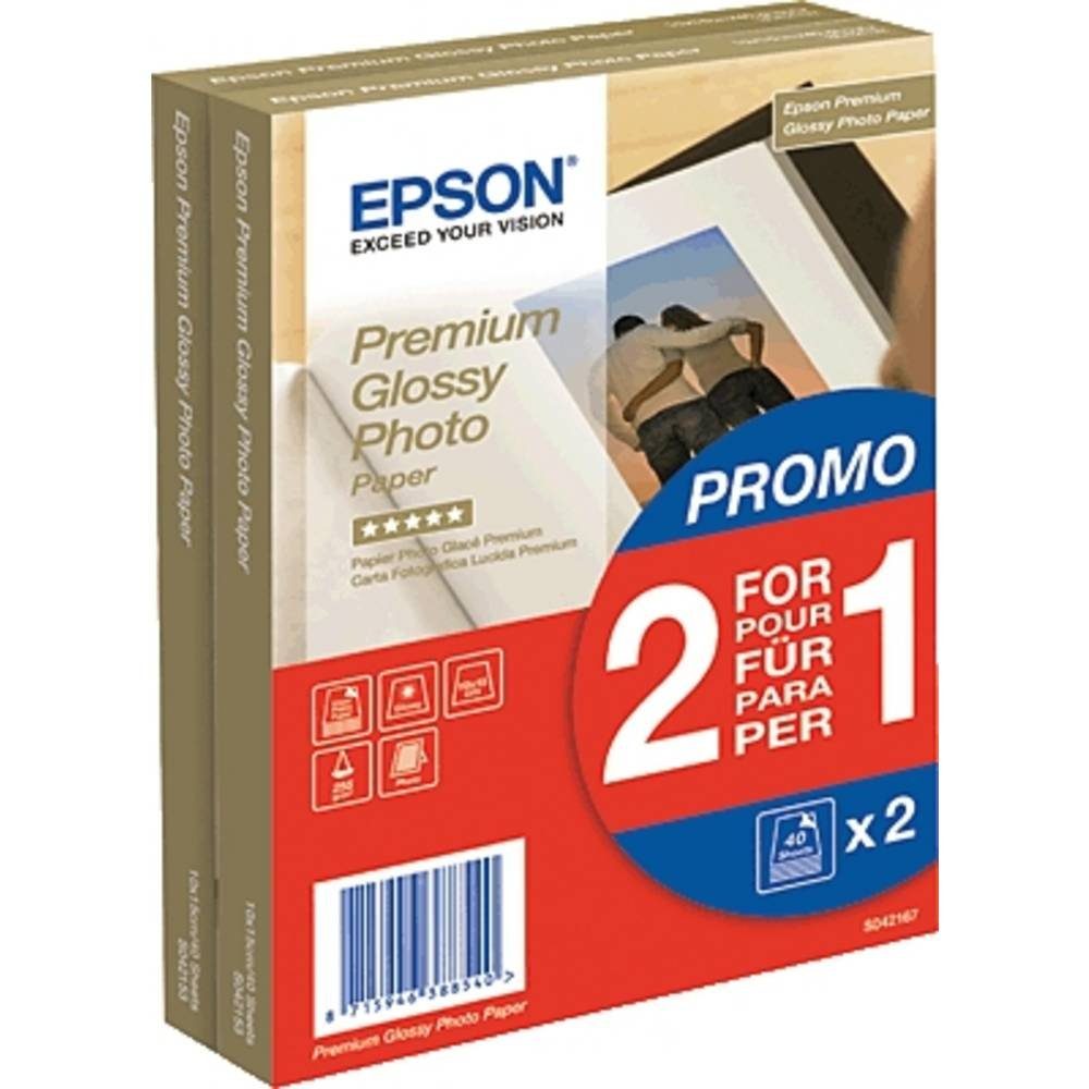 Epson Fotopapier Photo-Inkjetpapier Premium Glossy, 10 x 15 cm, Hochglänzend