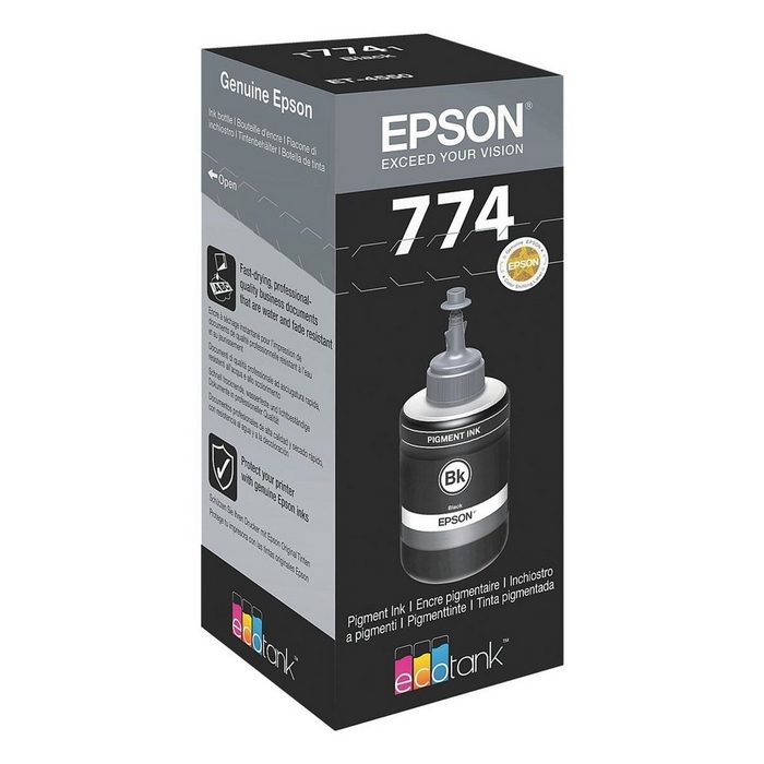 Epson T7741 Tintenpatrone (1-tlg. Nr. 774 Original Tintenbehälter schwarz)
