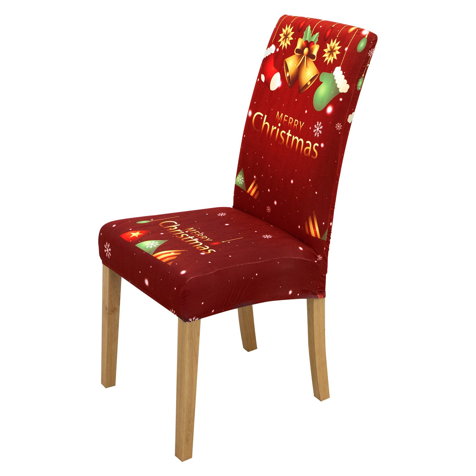 Qelus Stuhlhusse Stuhlhusse Stretch Stuhlhussen Weihnachtsmann Druck 2er/4e günstig online kaufen