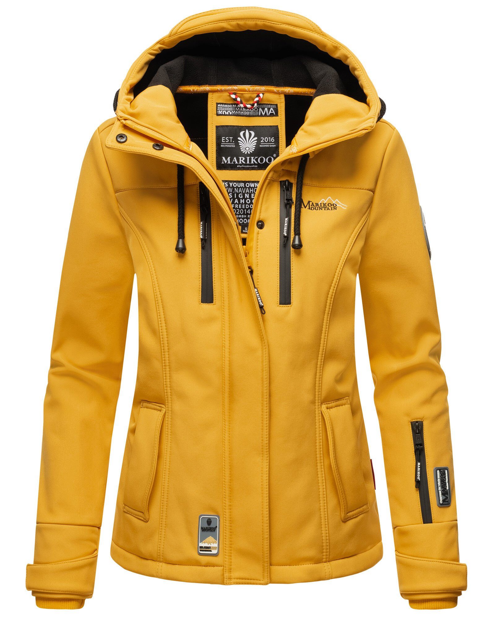 sportliche Yellow Kleine Zicke Marikoo Funktionsjacke Amber Softshelljacke