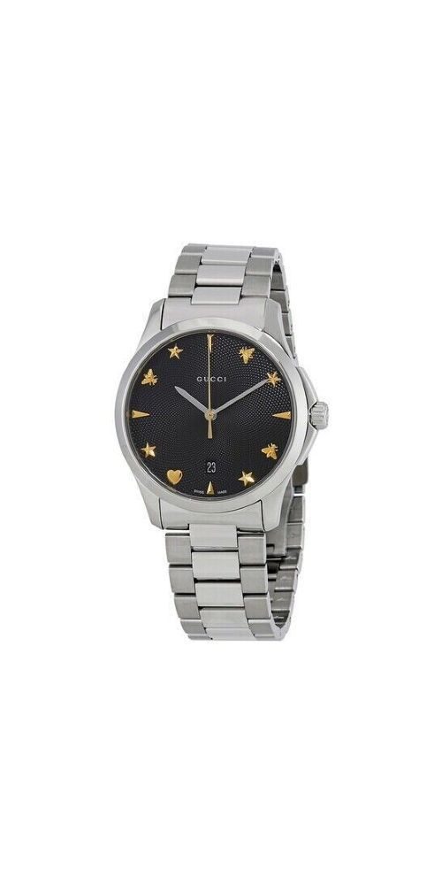 Luxusuhr GUCCI G-Timeless Silber Schwarz YA1264029