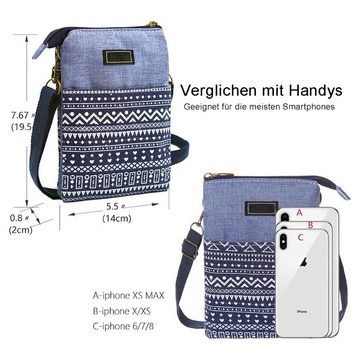 Rnemitery Handytasche Handytasche Crossbody Handy Geldbörse Vielseitige Umhängetasche