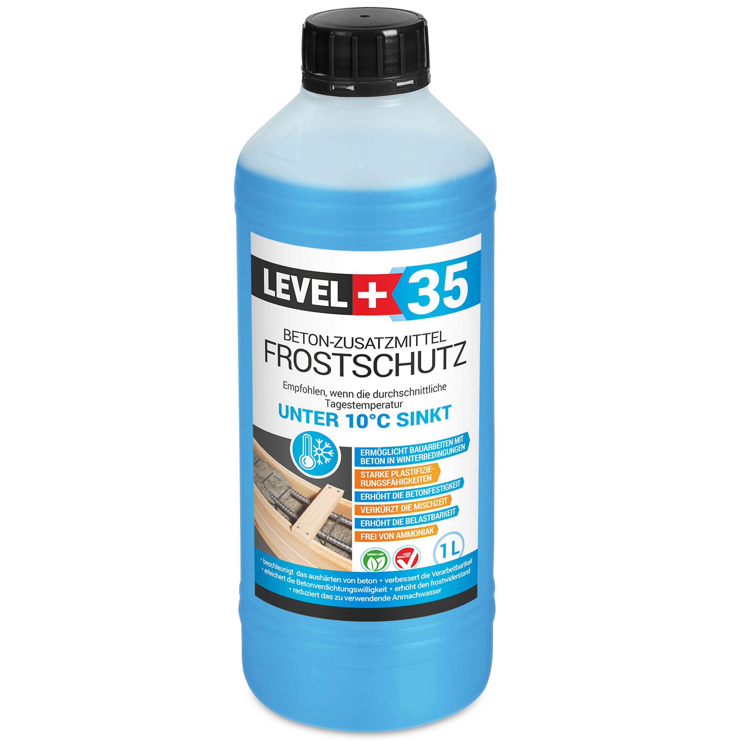 Level+ Beton Plastifizierer Beton-Zusatzmittel Frostschutz Betonzusatz L+35 - 1L 1.5