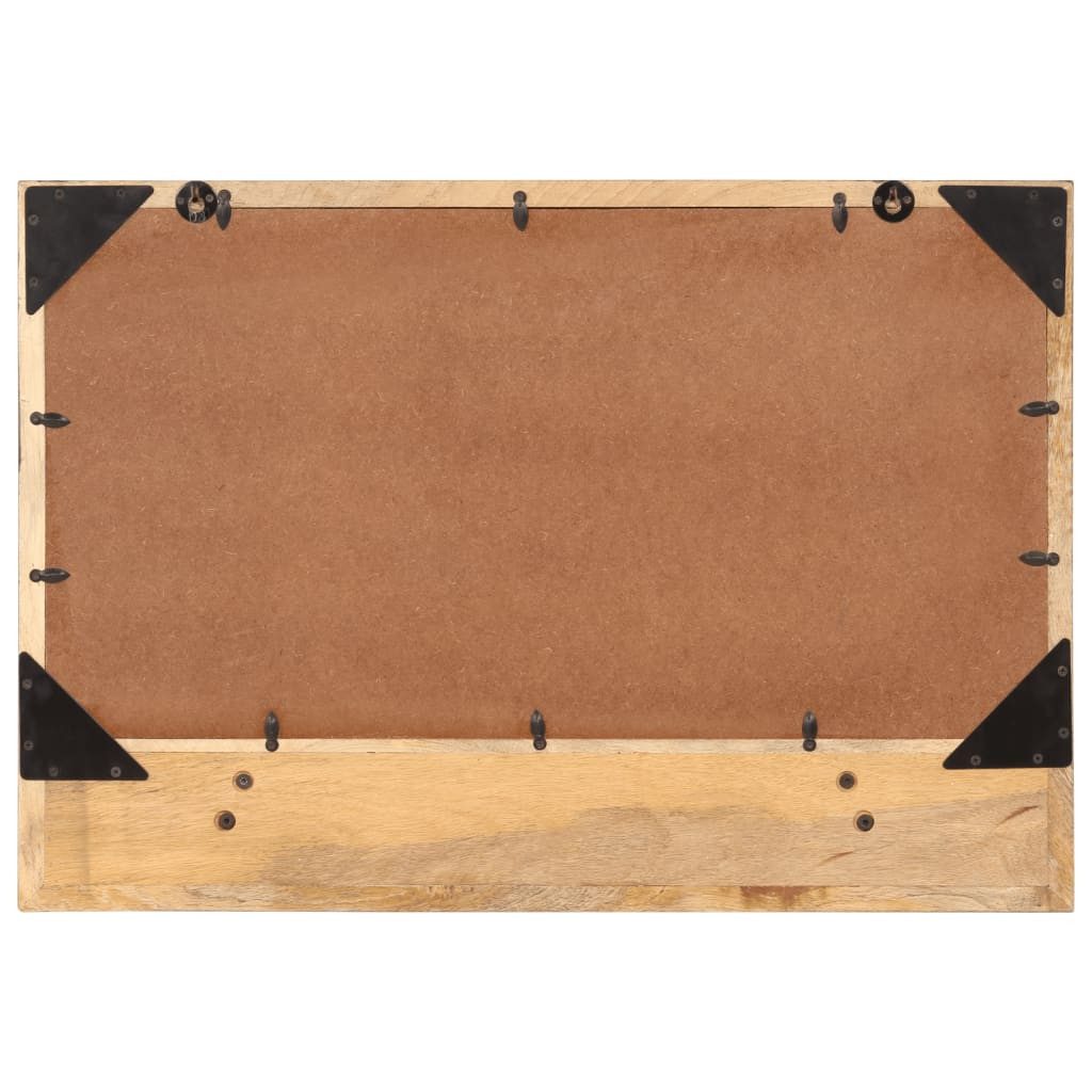 furnicato Wandspiegel Spiegel mit Ablage 80x8x55 cm Glas und Massivholz