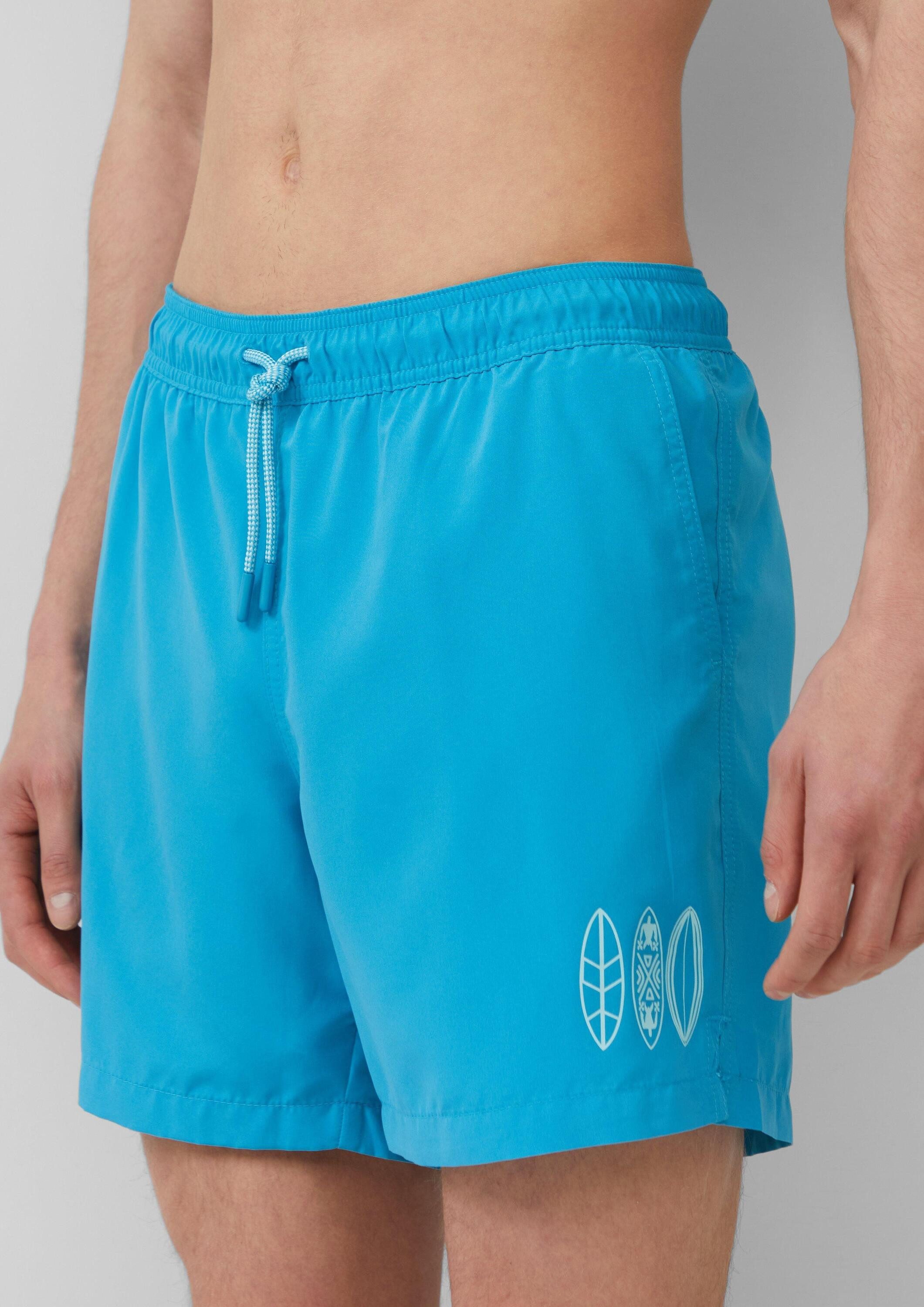 s.Oliver Badehose Badehose Badeshorts mit Artwork und Eingrifftaschen