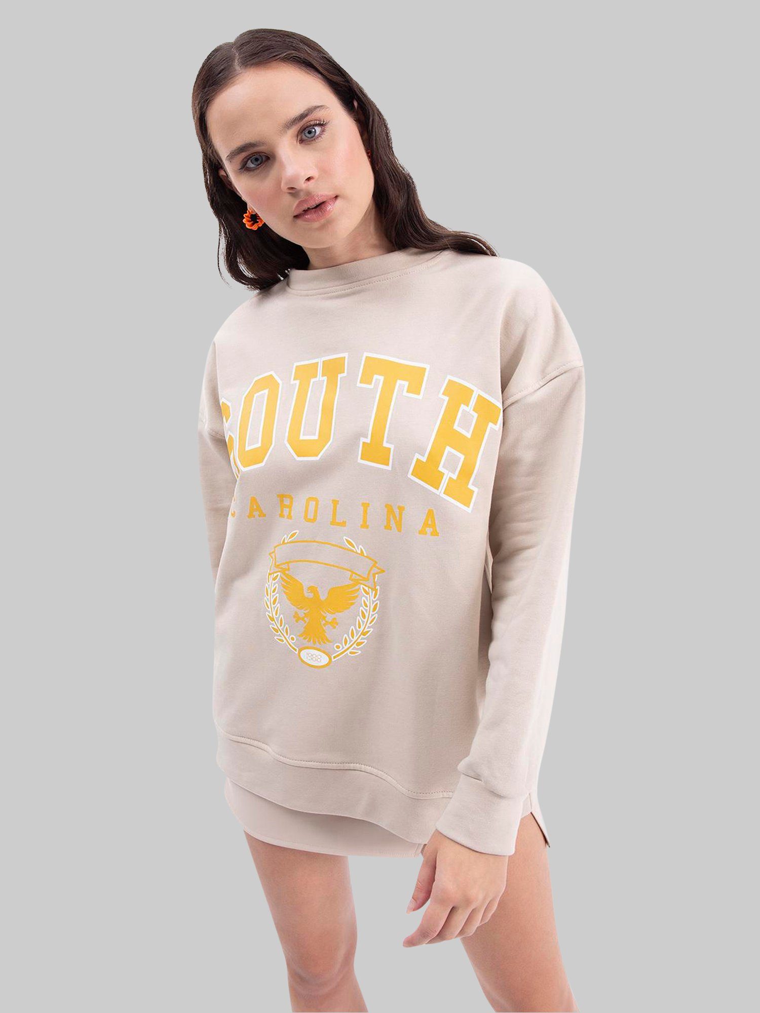 Freshlions Sweater Chic-Sweatshirt Carolina Angabe Freshlions Ohne, keine South Beige