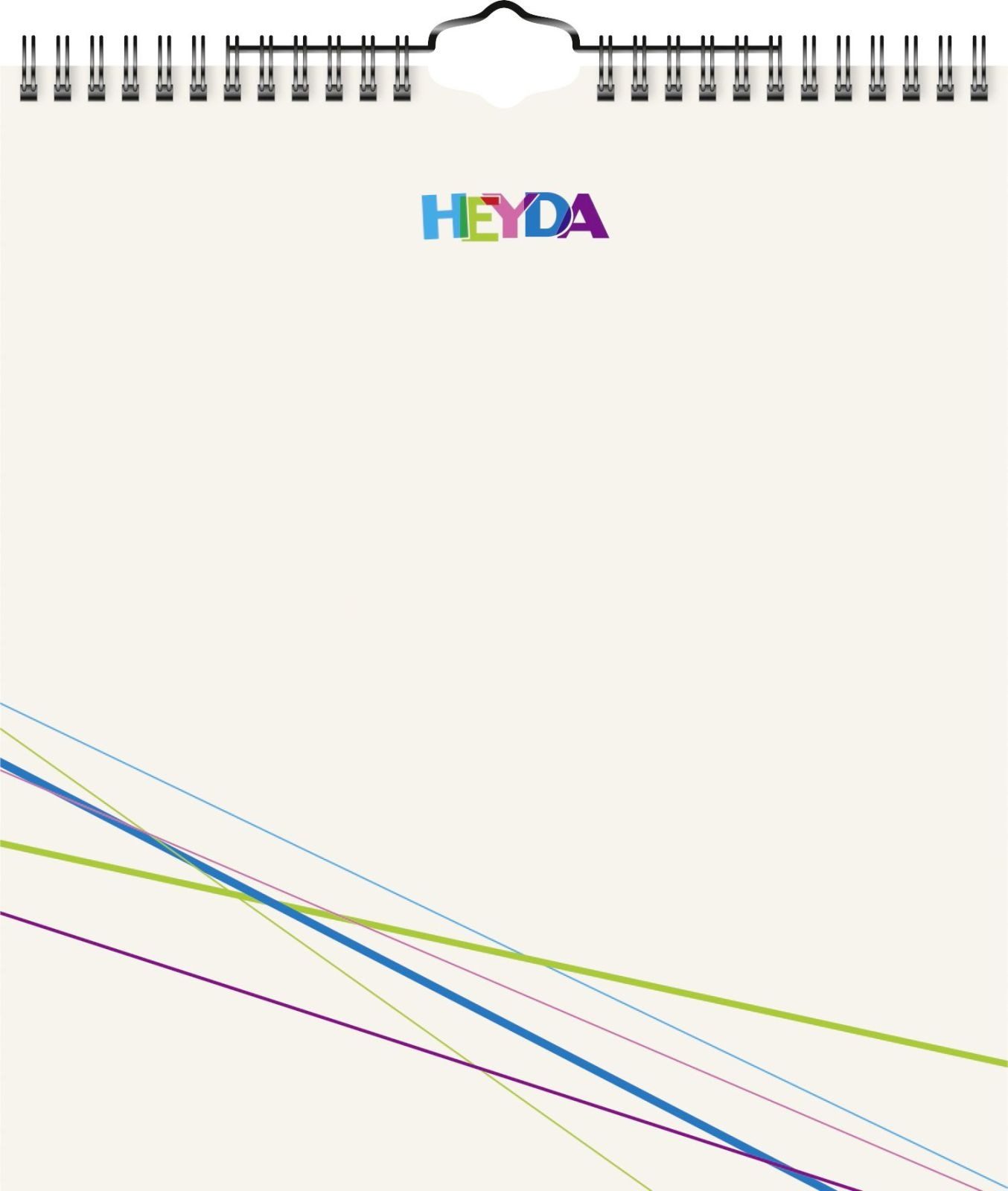 Heyda Jahresplaner Kreativkalender 21,5x24cm beige Packung mit 5 Stück