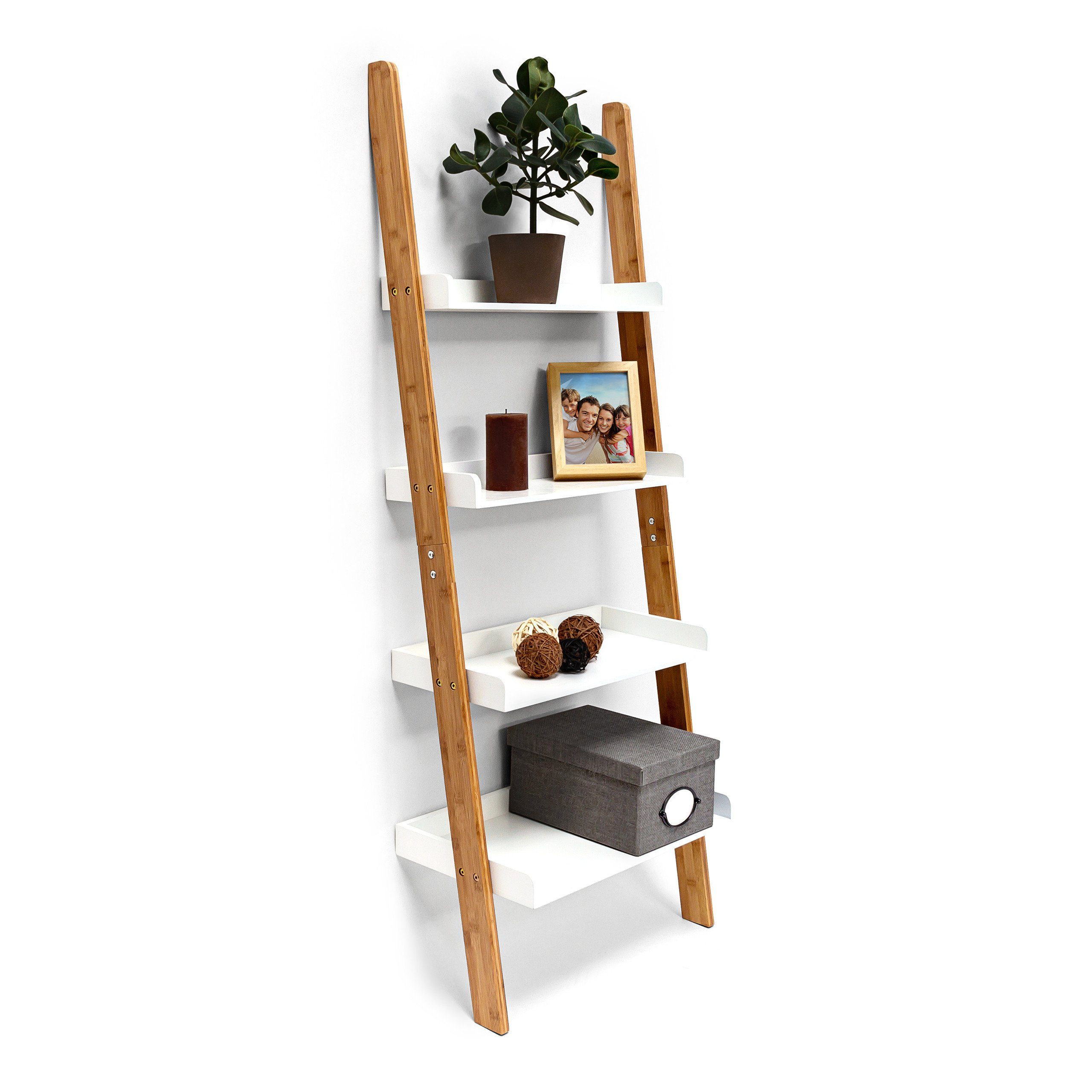 relaxdays Leiterregal BAMBOO günstig online kaufen