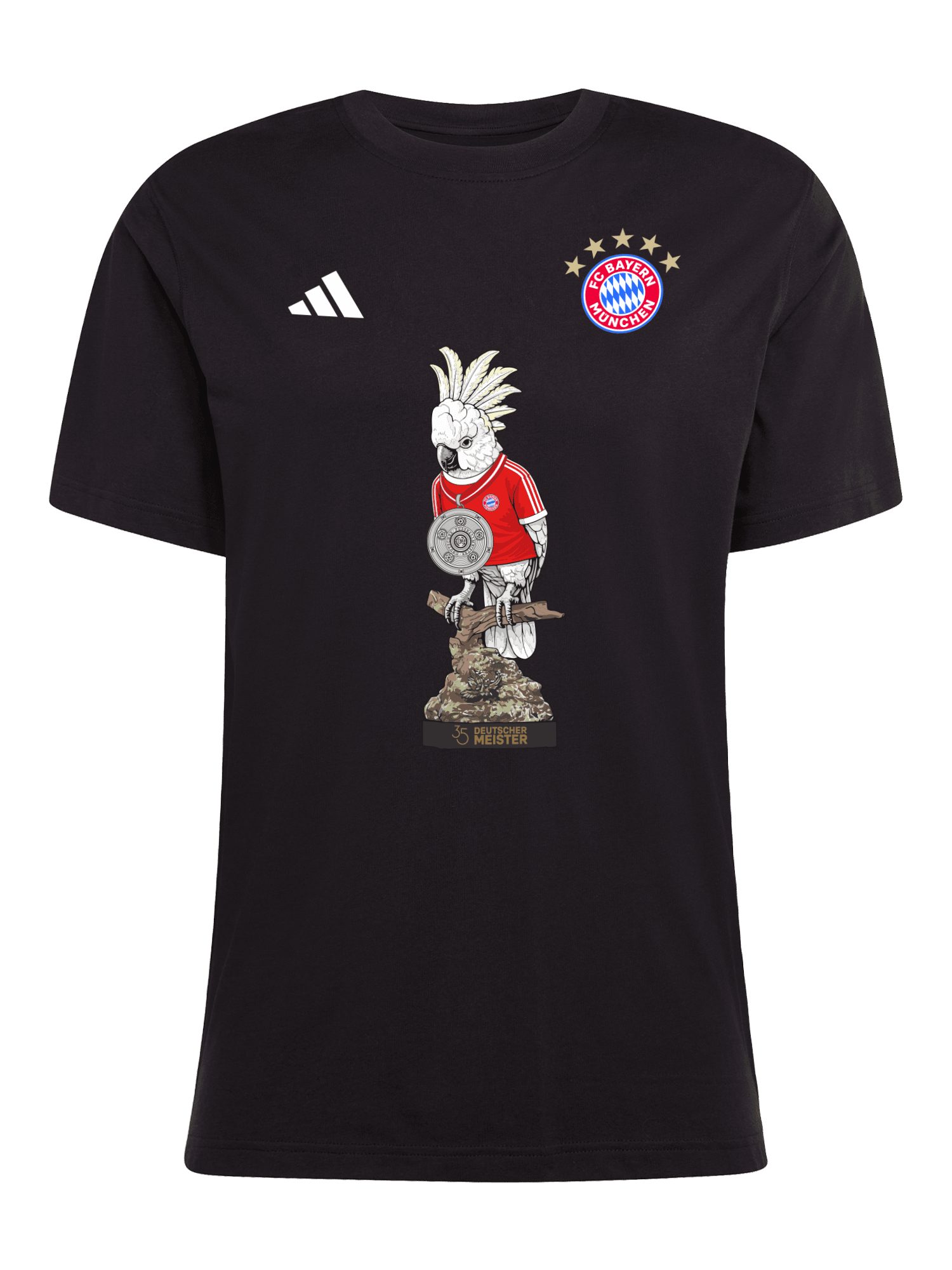T-Shirt FC Bayern München, T-Shirt Meister 2026, Damen, Schwarz