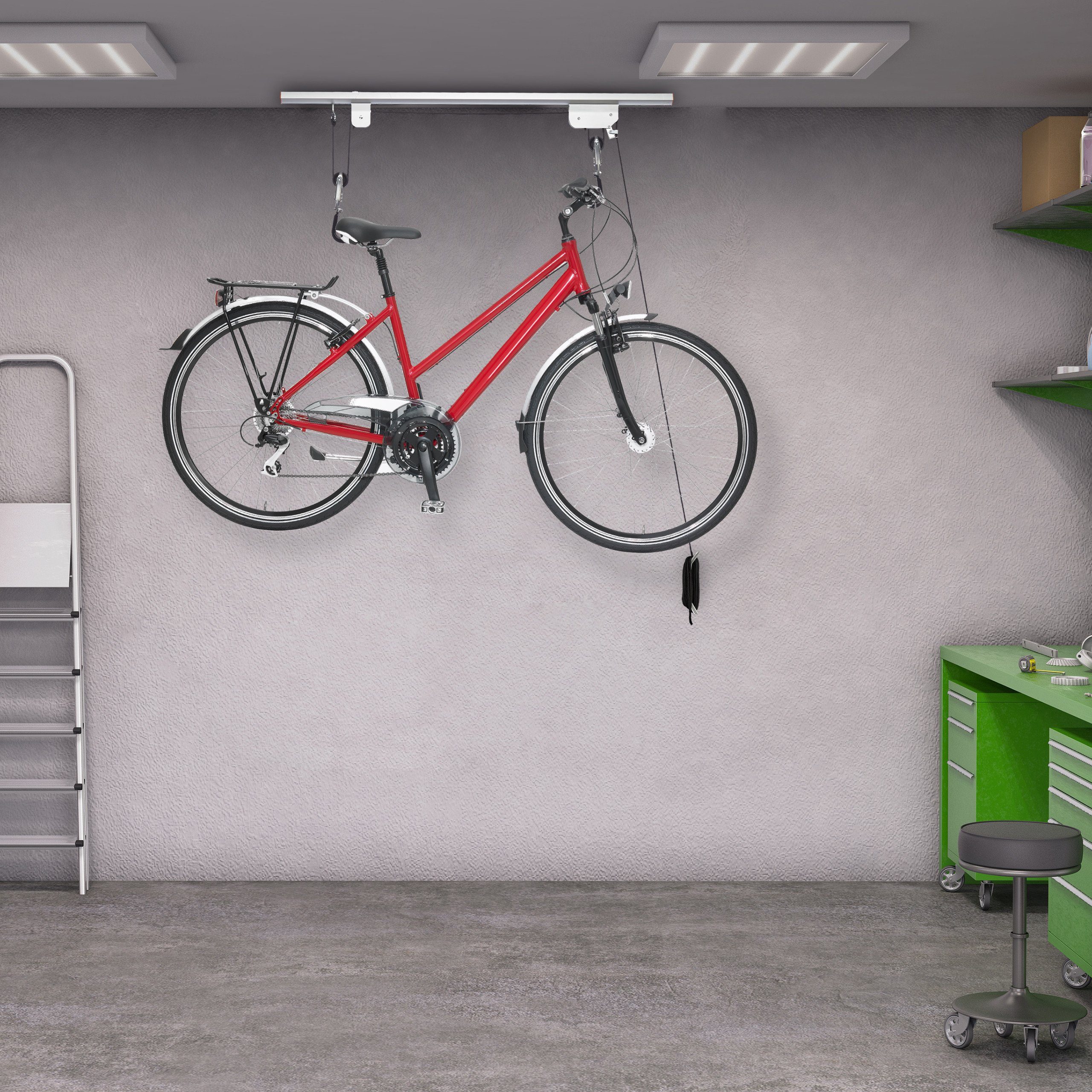 relaxdays Fahrradhalter Fahrradlift Decke günstig online kaufen