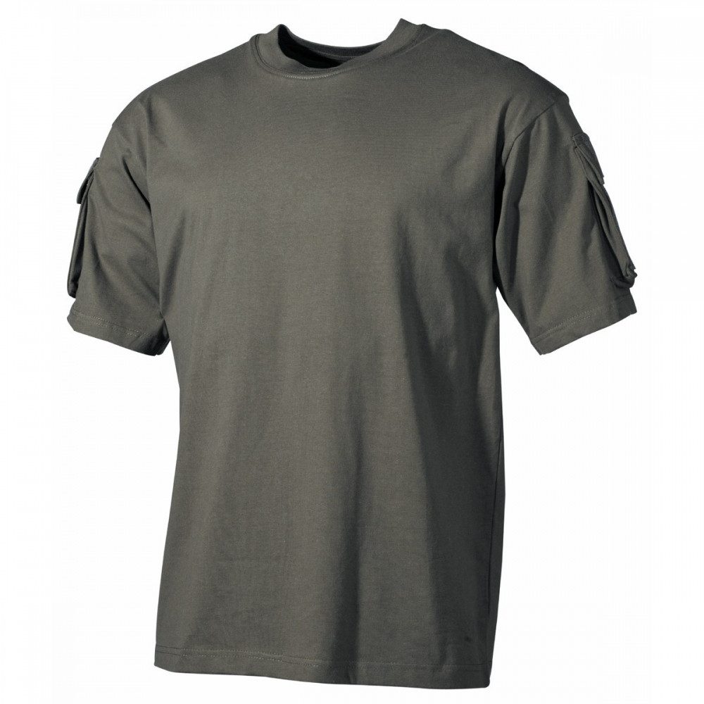 T-Shirt MFH US T-Shirt mit Ärmeltaschen und Rundhals.