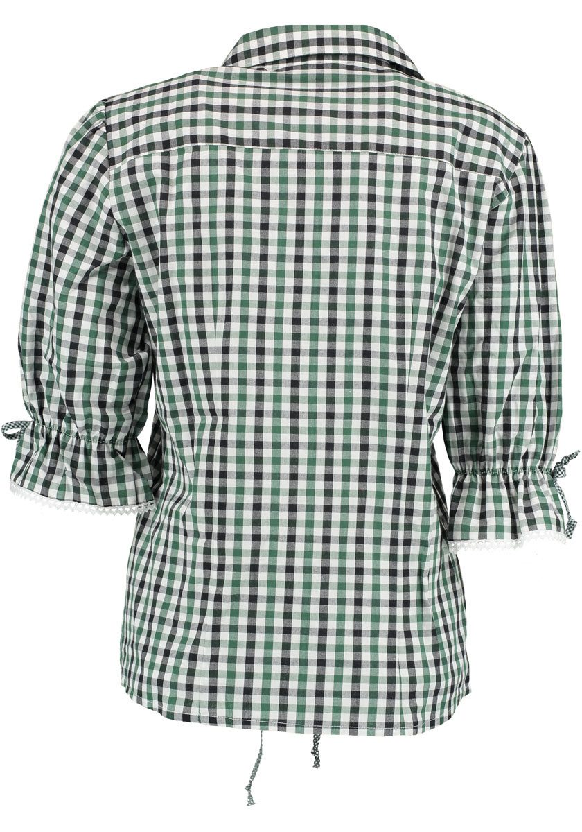 OS Trachten Trachtenbluse Paruvo Tailliert, Liegekragen, 1/1-Arm, Spitze günstig online kaufen