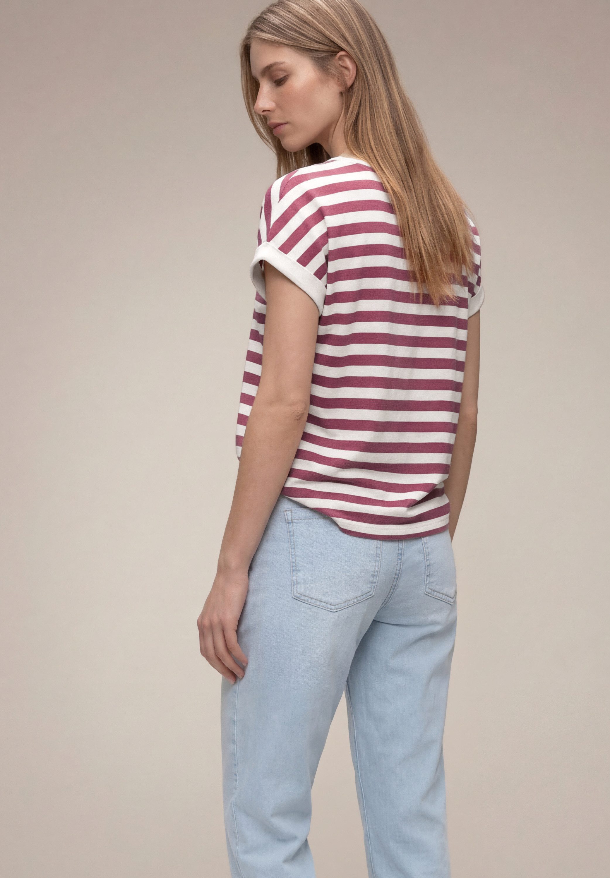 STREET ONE Shirttop Sommershirt im Streifen-Design