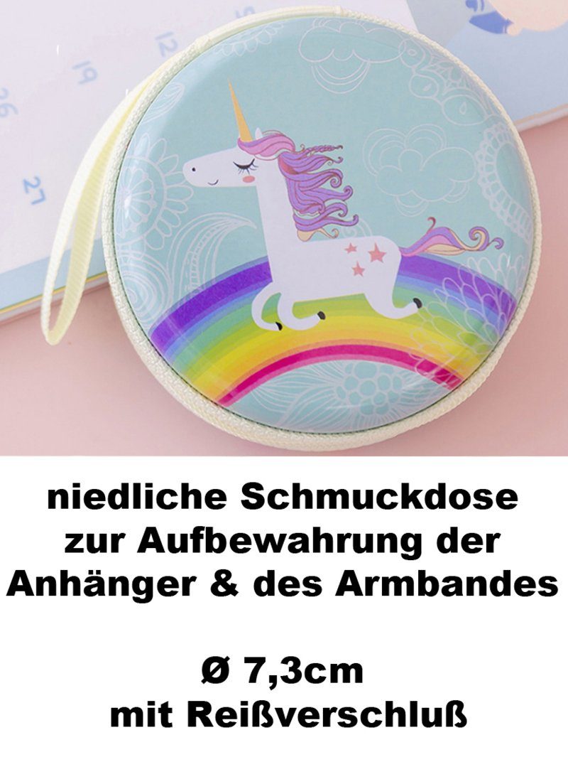 Pacific Time Quarzuhr Kinder Armbanduhr Pferd Wechselarmband mit Einhorn Charms, Mix und Match Design - Gratis Versand