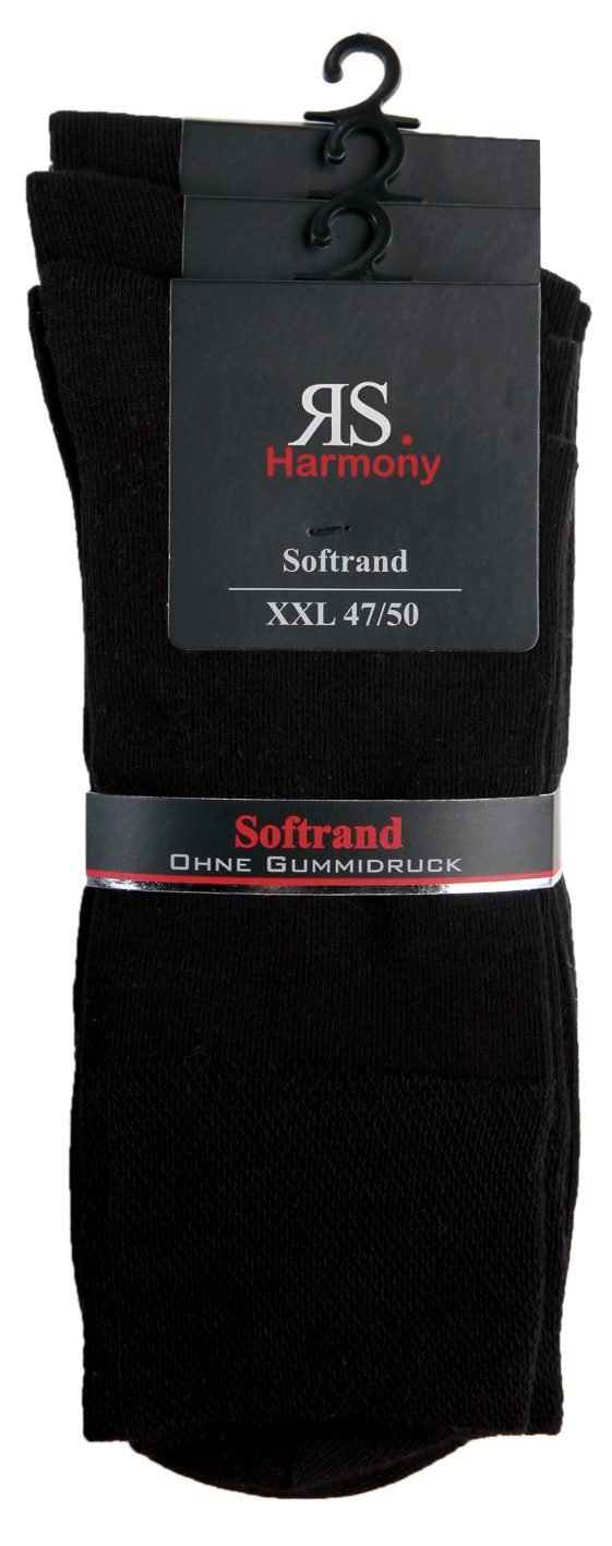 Socken 3 Paar RS. Harmony 31040 Socken / Strümpfe schwarz Übergröße XL 47-50