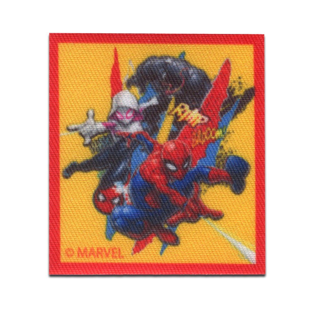 MARVEL Aufnäher Bügelbild, Aufbügler, Applikationen, Patches, Flicken, zum aufbügeln, Polyester, Spiderman Comic Gruppe - Größe: 5,8 x 6,3 cm
