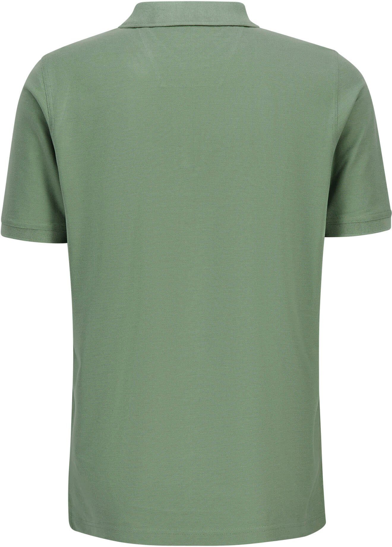 green (1-tlg) Markenlogo Poloshirt FYNCH-HATTON kleinem mit Poloshirt spring Kurzarm FYNCH-HATTON