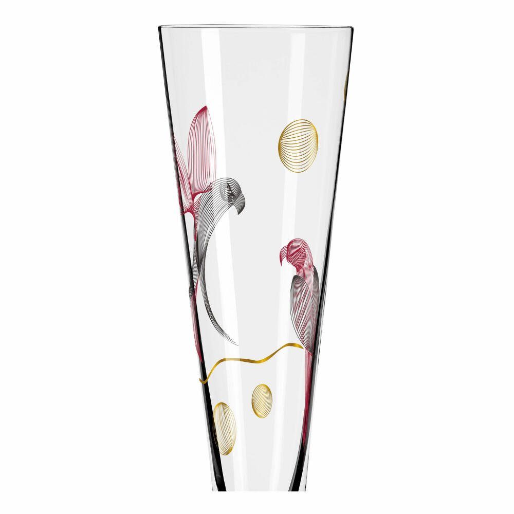 Ritzenhoff Champagnerglas Goldnacht Champagner 016, Kristallglas, Made in Germany