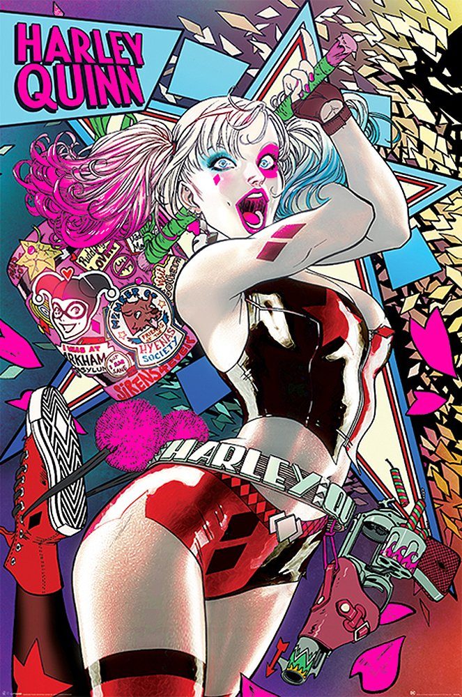 PYRAMID Poster Batman Poster Comic Harley Quinn Neon 61 x 91,5 cm