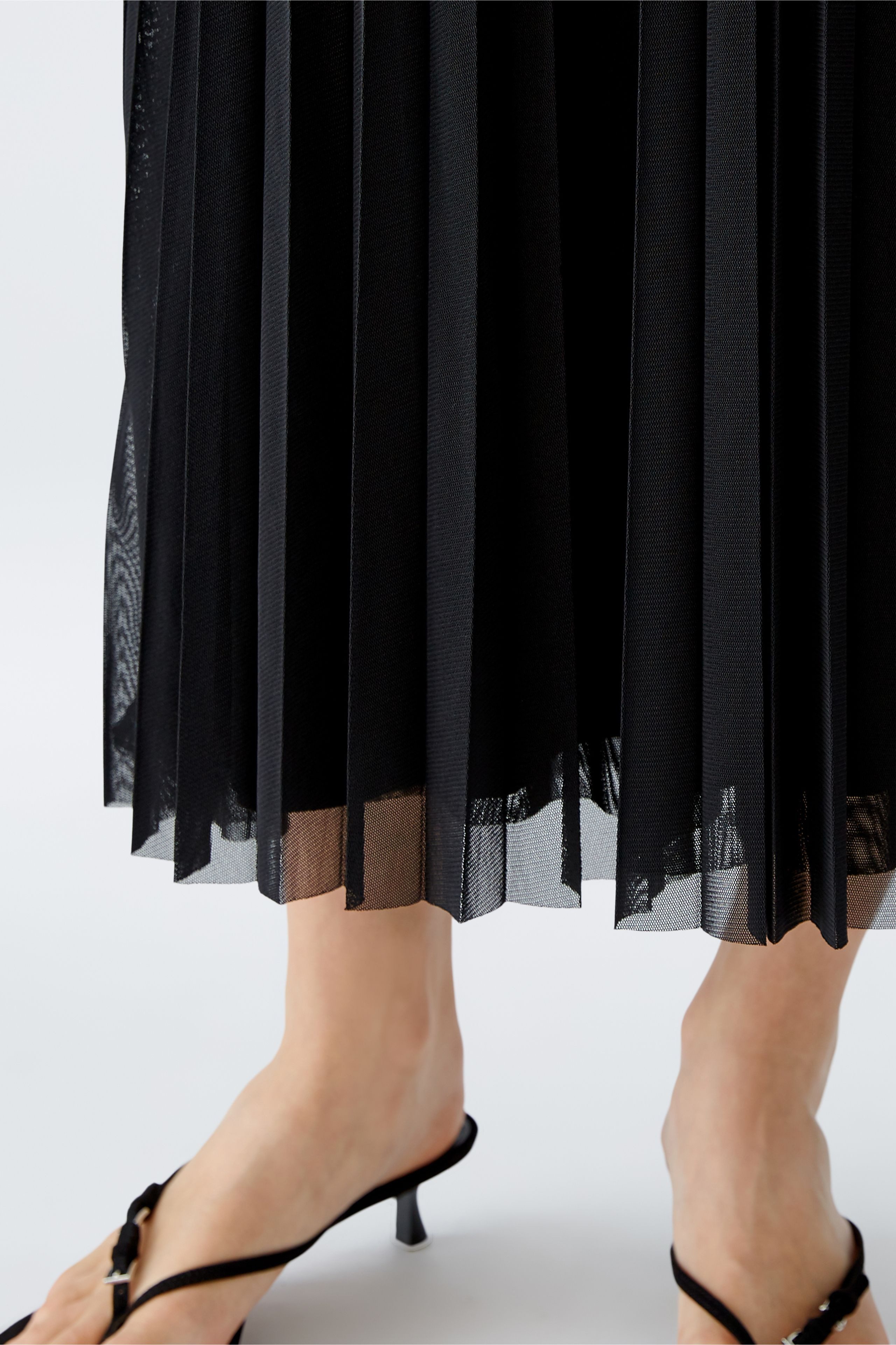 Oui A-Linien-Rock Oui Maxirock Meshplissée (1-tlg)