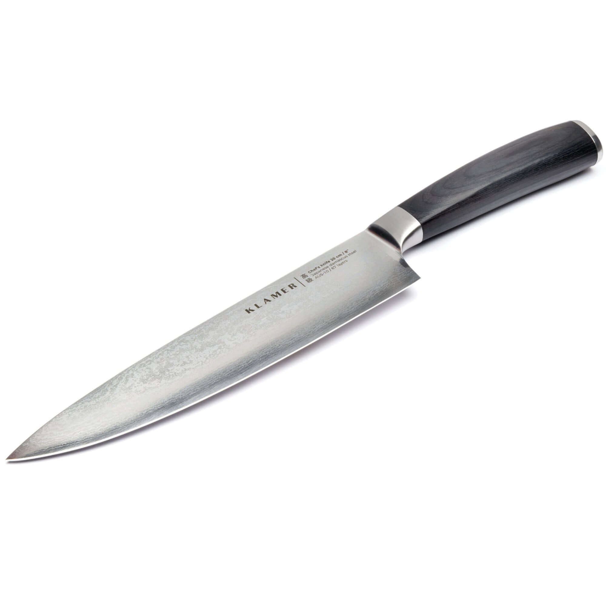 KLAMER Damastmesser KLAMER Damast Chefmesser 20cm, extra scharfes Küchenmesser, echter ja…