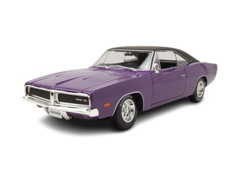 Maisto® Modellauto Dodge Charger R/T 1969 lila schwarz, Maßstab 1:18