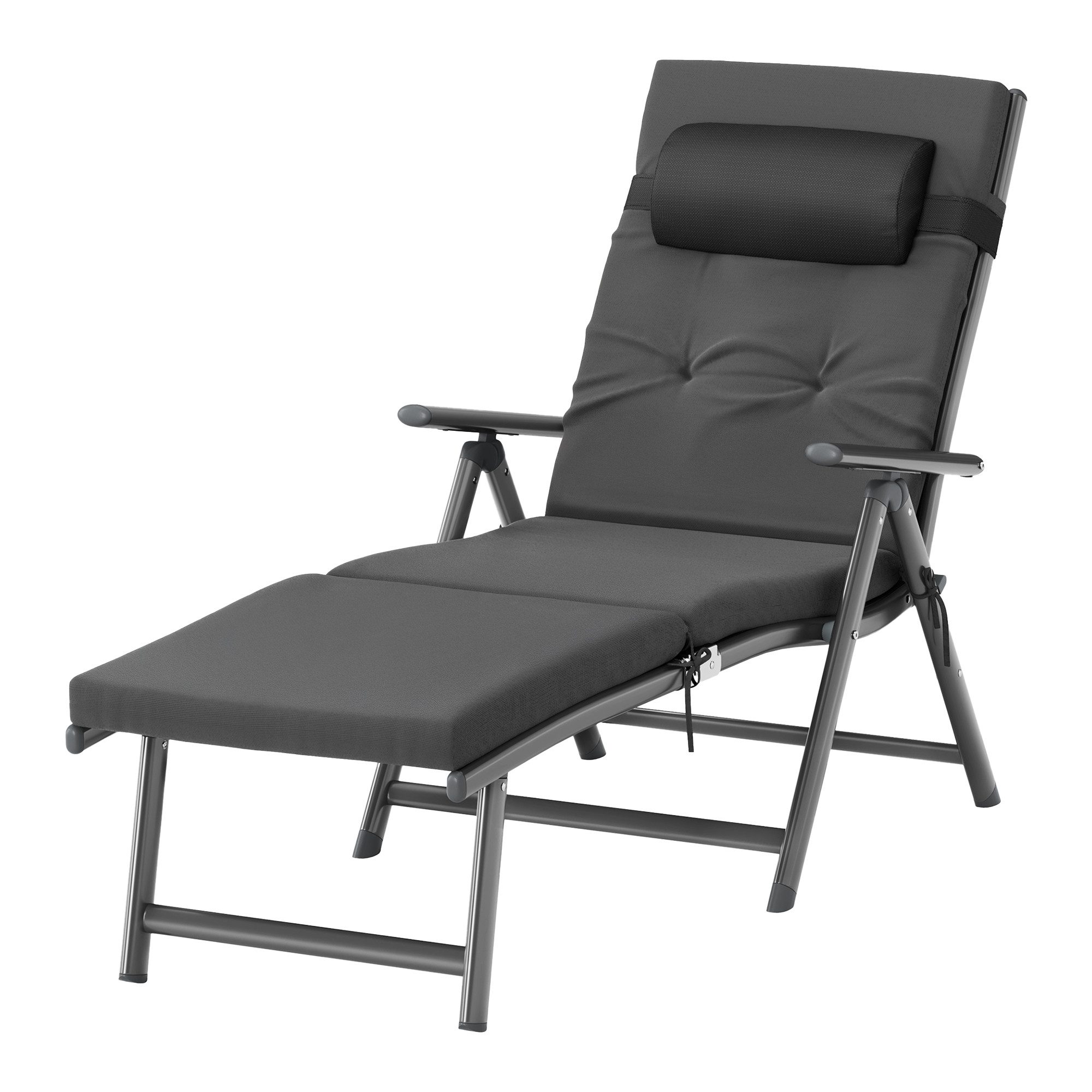 SONGMICS Gartenliege, 1 St., Sonnenliege,6cm Dicker Matratze,Aluminium,atmungsaktiv