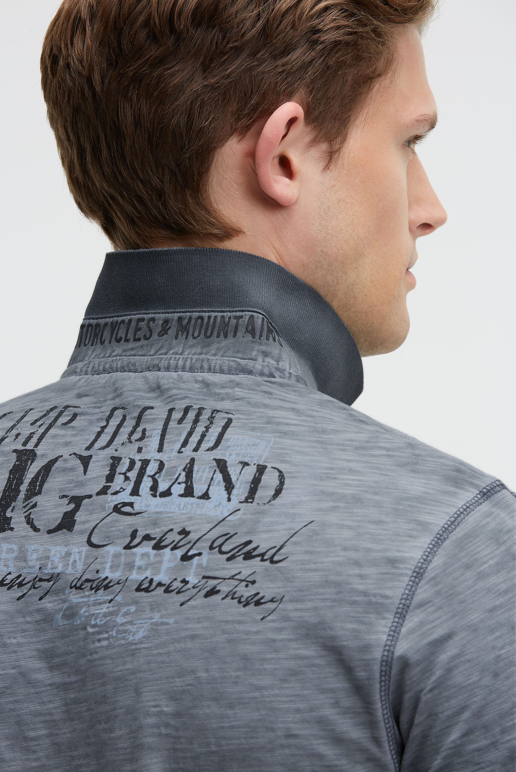CAMP DAVID Poloshirt mit Vintage-Waschung