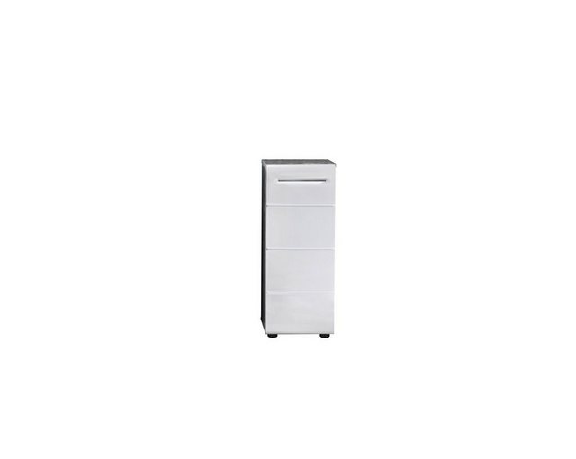 ebuy24 Badezimmer-Set “NanoBad Badschrank 1 Tür, 1 Einlegeboden Beton Sto”