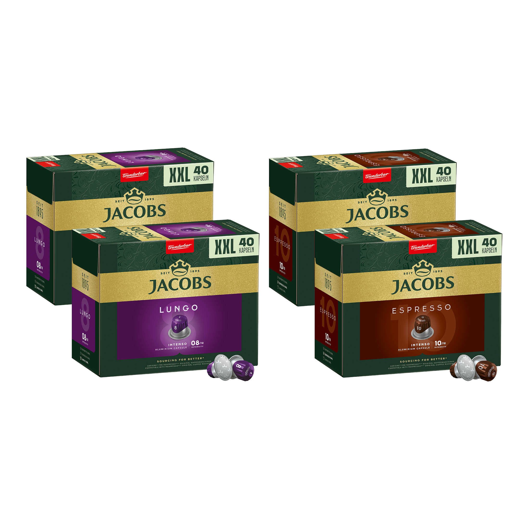 Kaffee Kapseln Lungo 8 + Espresso 10 Nespresso®* kompatibel XXL-Pack