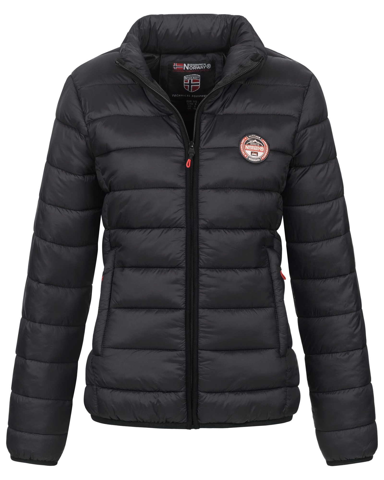 Geographical Norway Steppjacke Damen Herbst Winter Übergangsjacke Steppjacke Outdoor leicht Kapuze