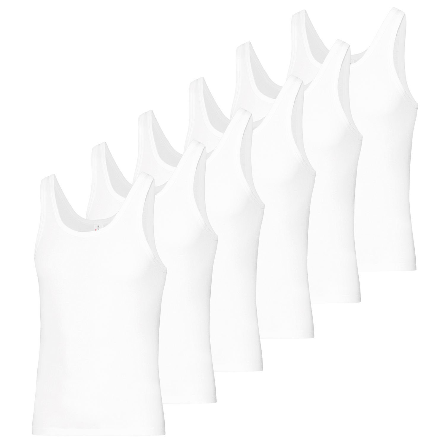 Schöller Unterhemd FEINRIPP (Mehrpack, 6-St) mit Rundhals-Ausschnitt, 6er P günstig online kaufen