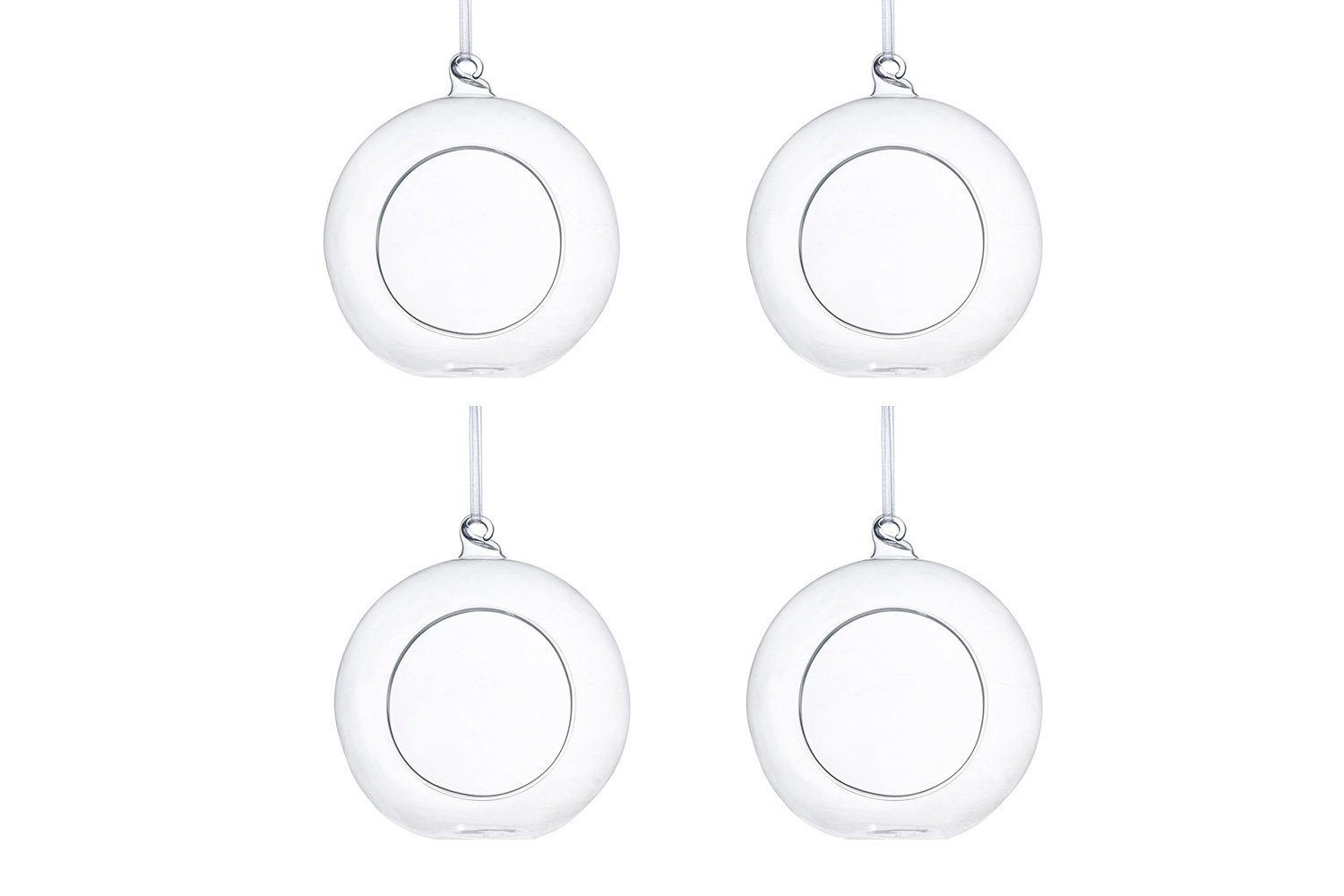 partydeco Teelichthalter, Glaskugeln zum Befüllen 10cm klar transparent 4 S günstig online kaufen