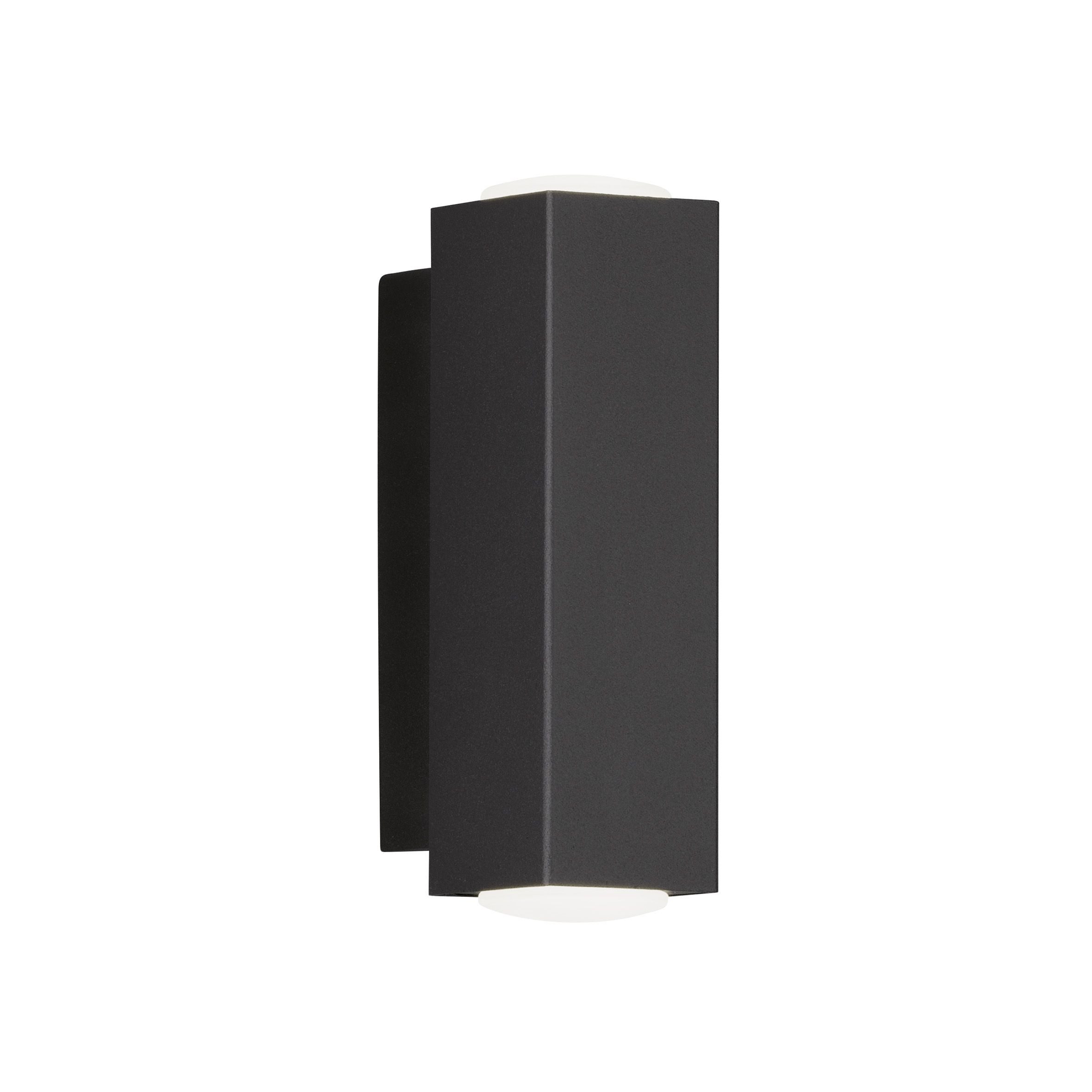FISCHER & HONSEL Wandleuchte FISCHER & HONSEL Wandleuchte CARLO BH 4x13 cm schwarz Wandlampe, Warmweiß