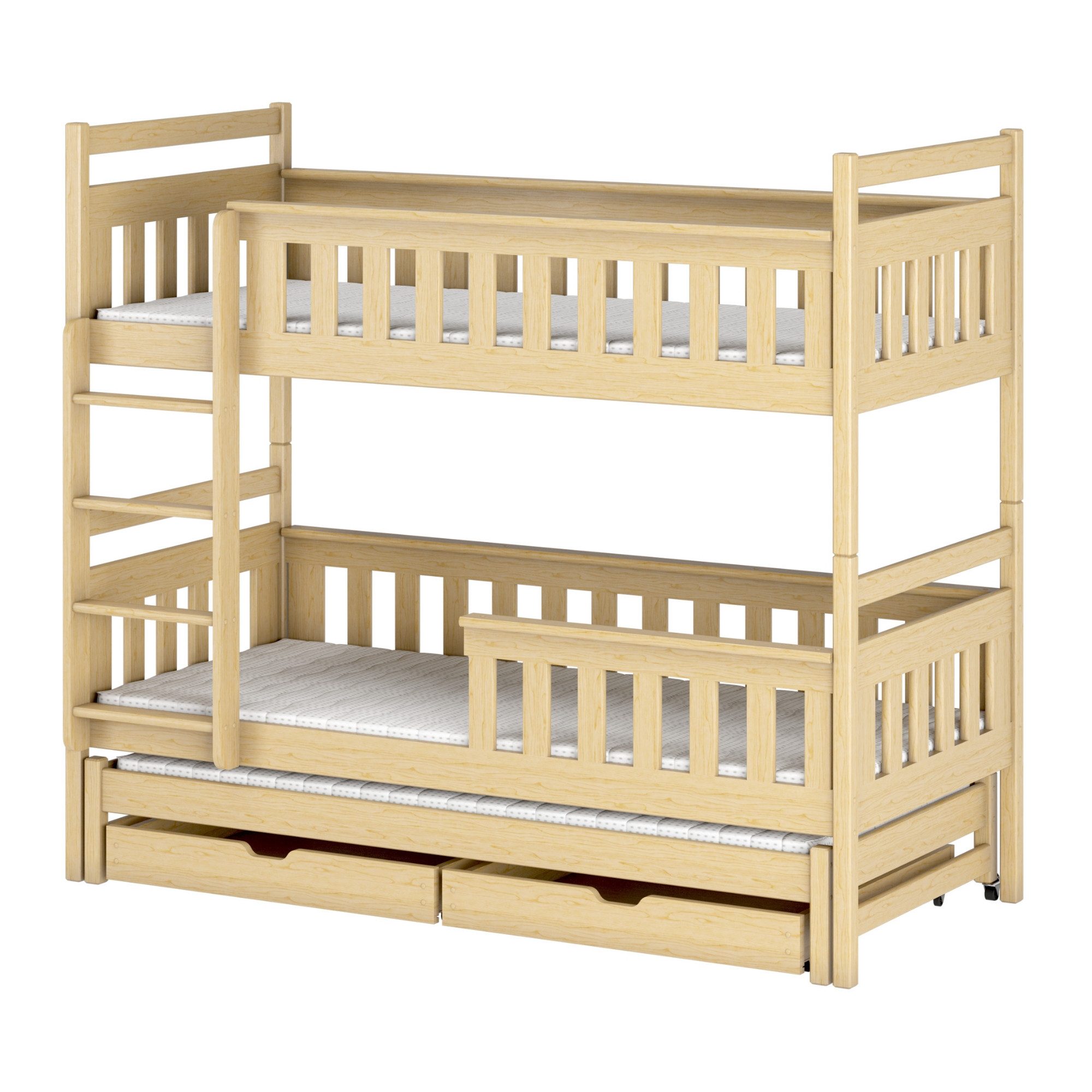 Kids Collective Hochbett 90x200 mit Ausziehbett Kinderbett mit Ausziehfunkt günstig online kaufen