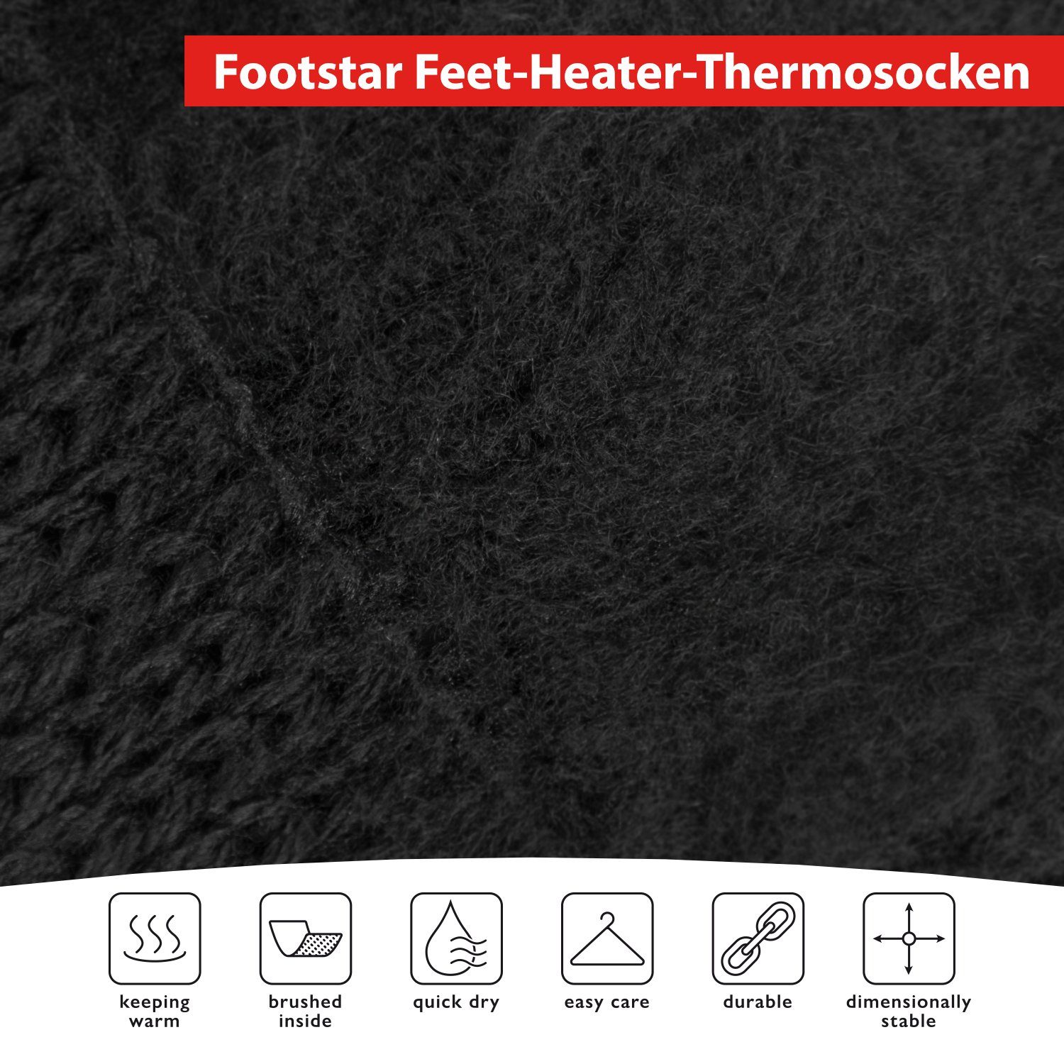 (1 Thermo warm Footstar Paar) Damen & Anthrazit Herren Socken extra Thermosocken