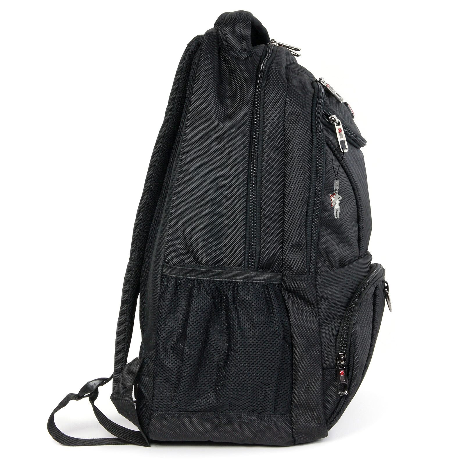 Travel N Meet Reisetasche Travel N Meet Laptop Rucksack 15 Zoll (Businessrucksack), Herren Business-, Freizeitrucksack Polyester, schwarz ca. 48cm hoch
