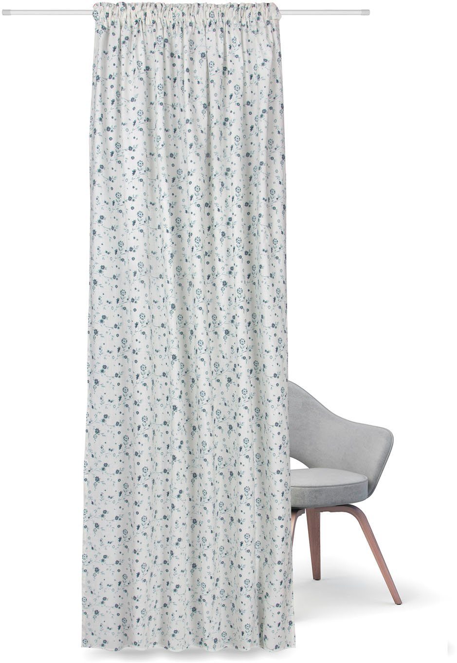 Gerster Gardine Madina (1 St), Kräuselband, blickdicht, Wirkware, Fertigschal aus Baumwolle