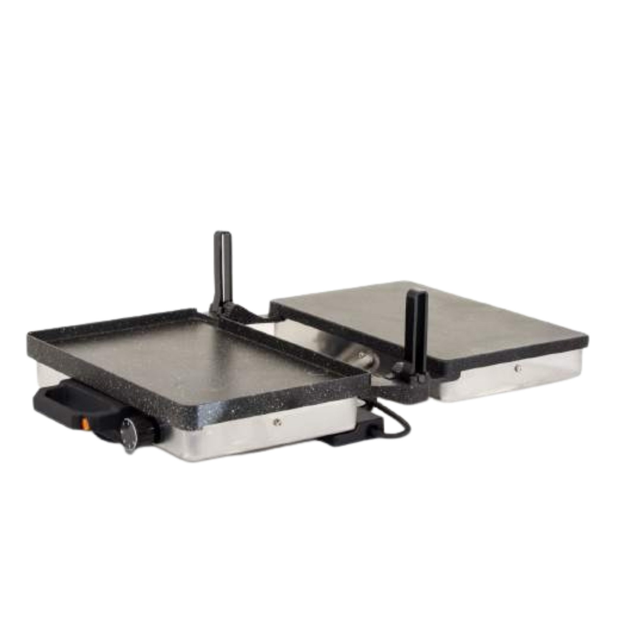 gowoll Kontaktgrill 3 in 1 Multigrill Granit, 2000 W, 35x23 cm 5 Stufen Regulierbar Schwarz