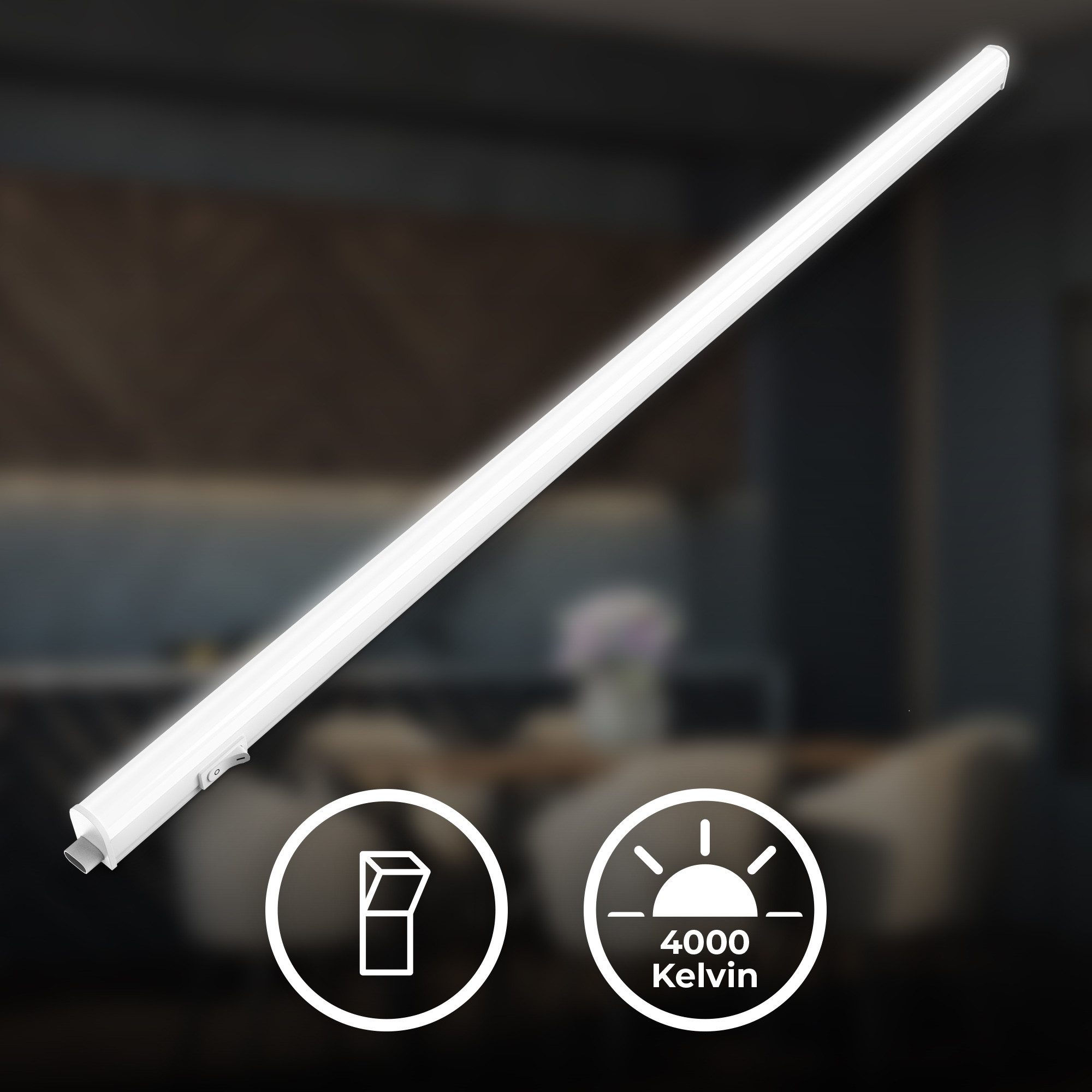 Briloner Leuchten LED Unterbauleuchte Küchenlicht Schrankleuchte Arbeitslicht Werkstatt Weiß, Einzelpack, LED fest integriert