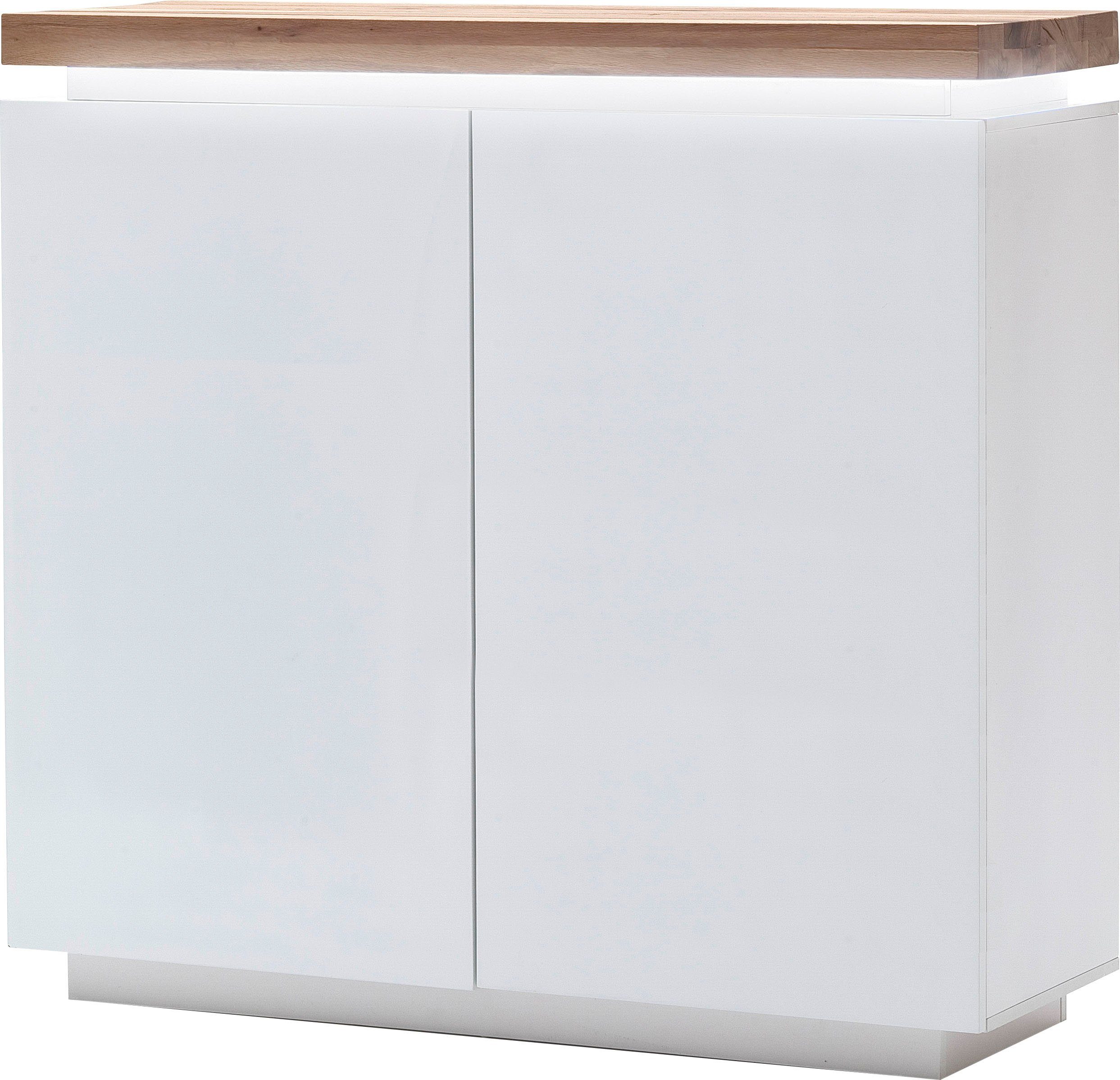 MCA furniture Highboard Romina, mit LED Beleuchtung weiß dimmbar, inkl. Fernbedienung