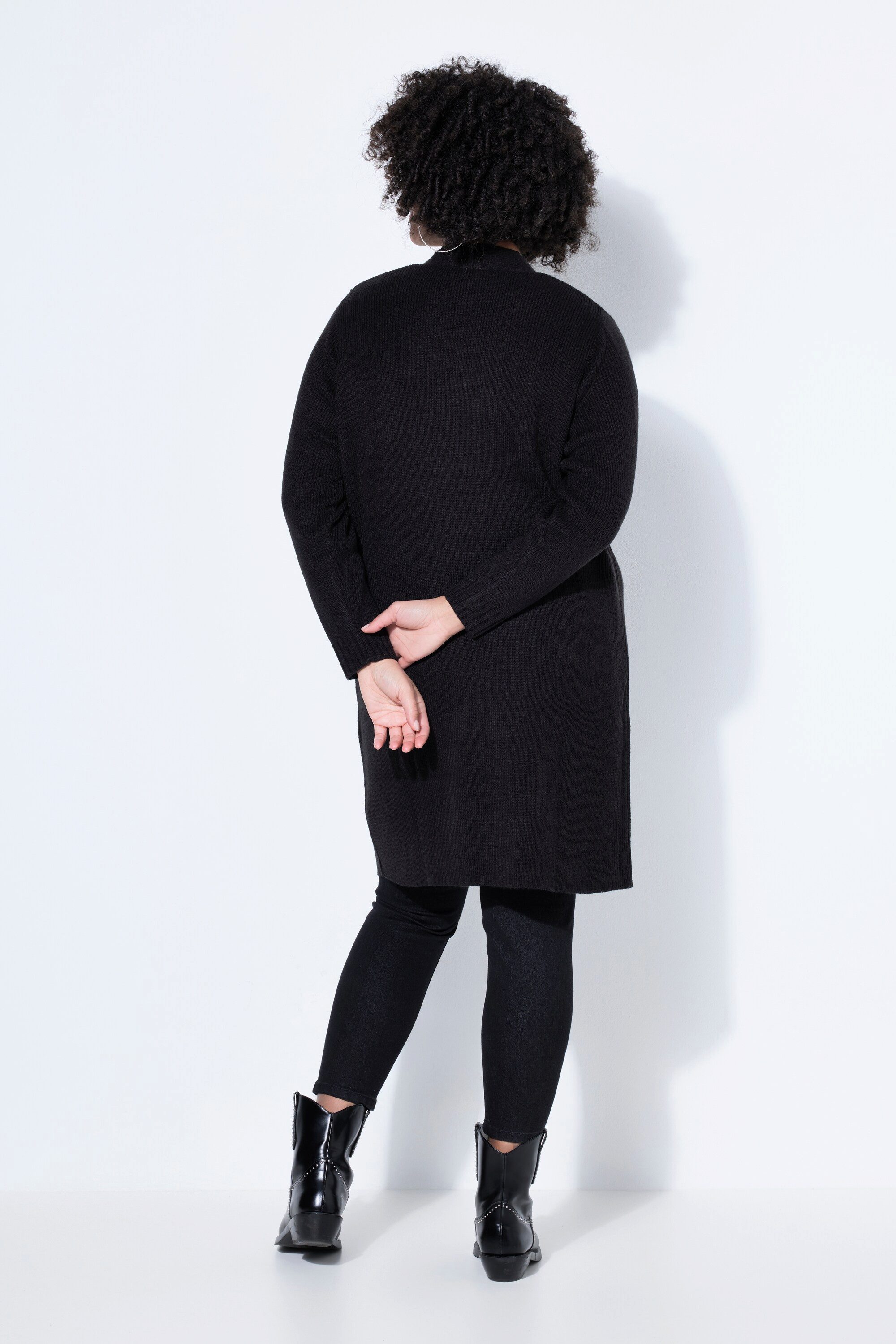 Angel of Style Strickjacke Strickjacke lange und gerade offene Form