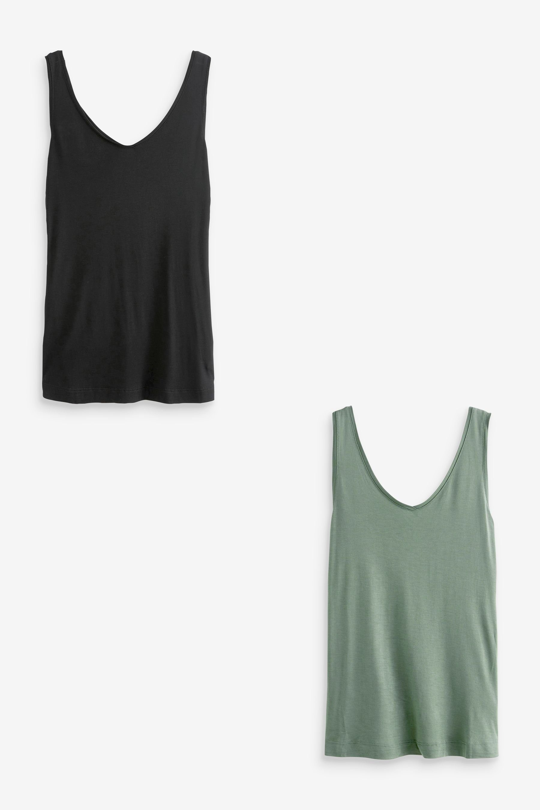 Shirttop 2er-Pack Lässige Trägerhemden