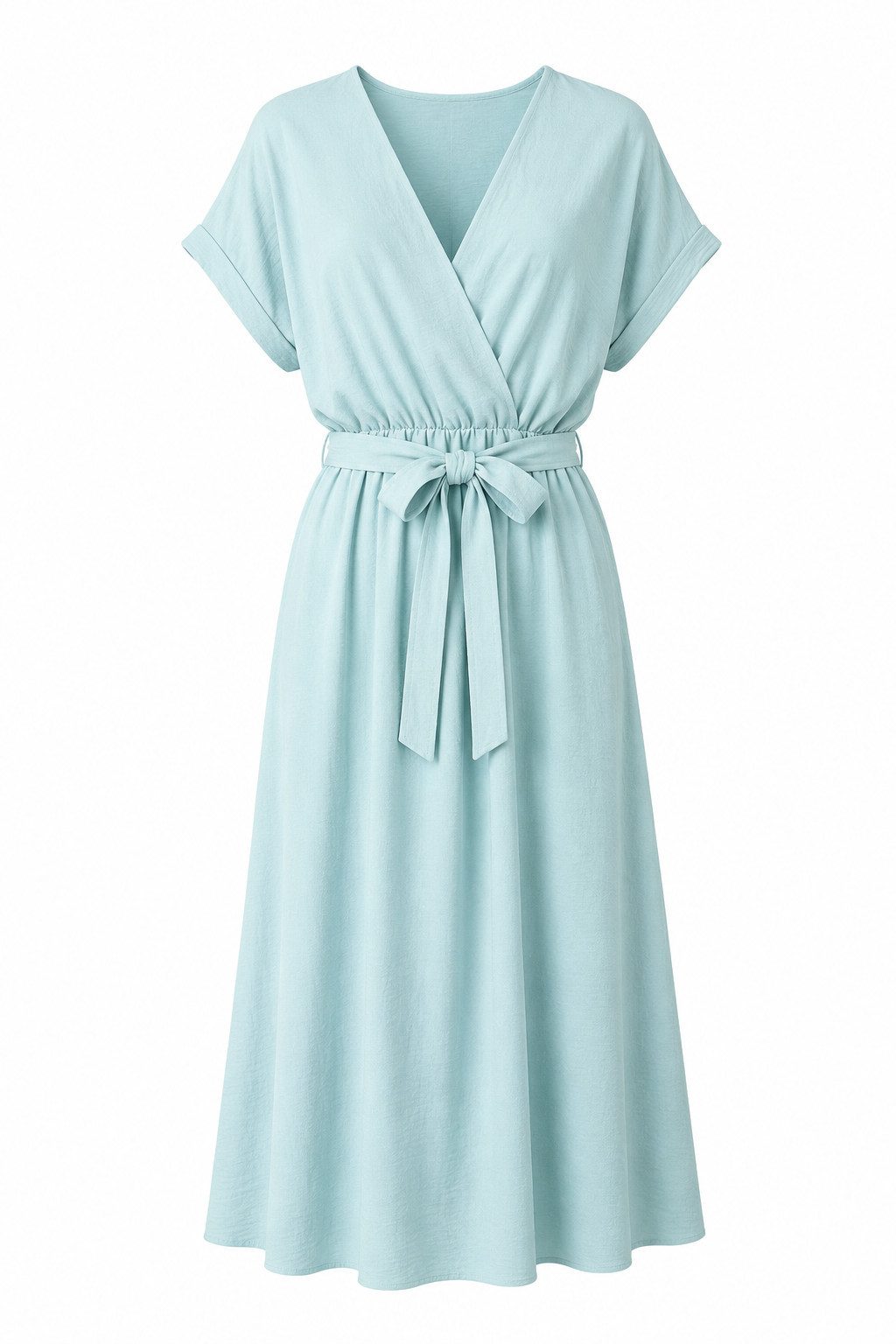 ITALY VIBES Sommerkleid - Lockeres einfarbiges Sommerkleid - Kurzarmkleid Damen
