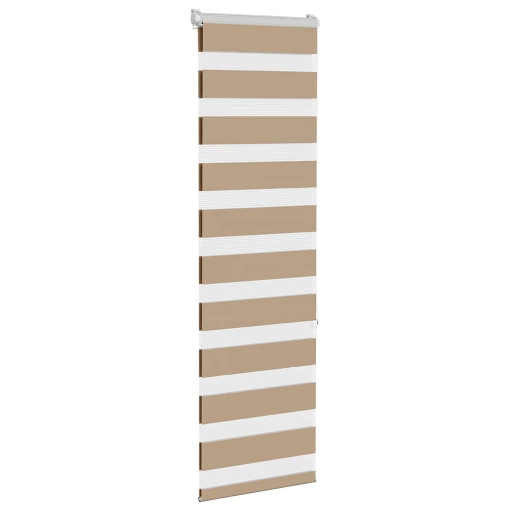 Rollo Doppelrollo Sandbraun 45x150 cm Stoffbreite 40,9 cm Polyester, vidaXL