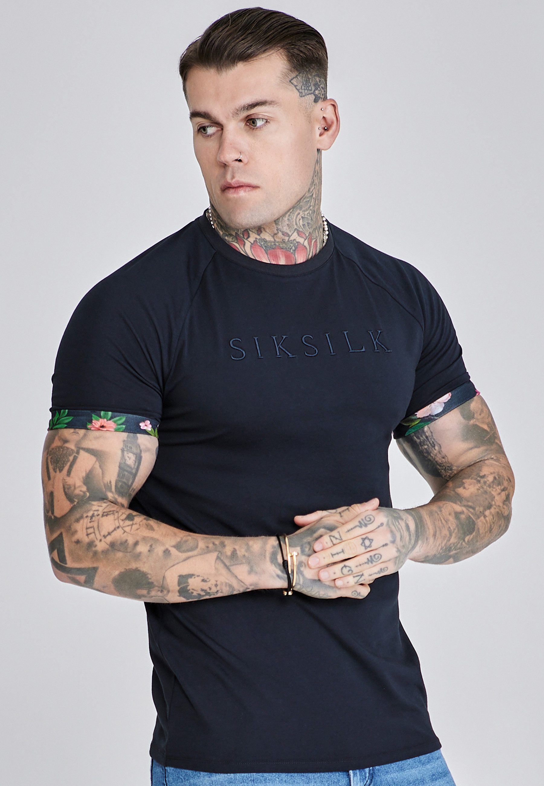 Siksilk T-Shirt SikSilk Herren Roll Sleeve T-Shirt günstig online kaufen